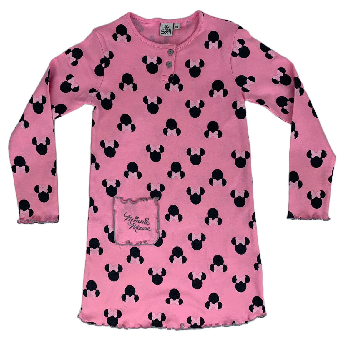 Camicia da notte maniche lunghe bambina ufficiale Disney Minnie originale 1259