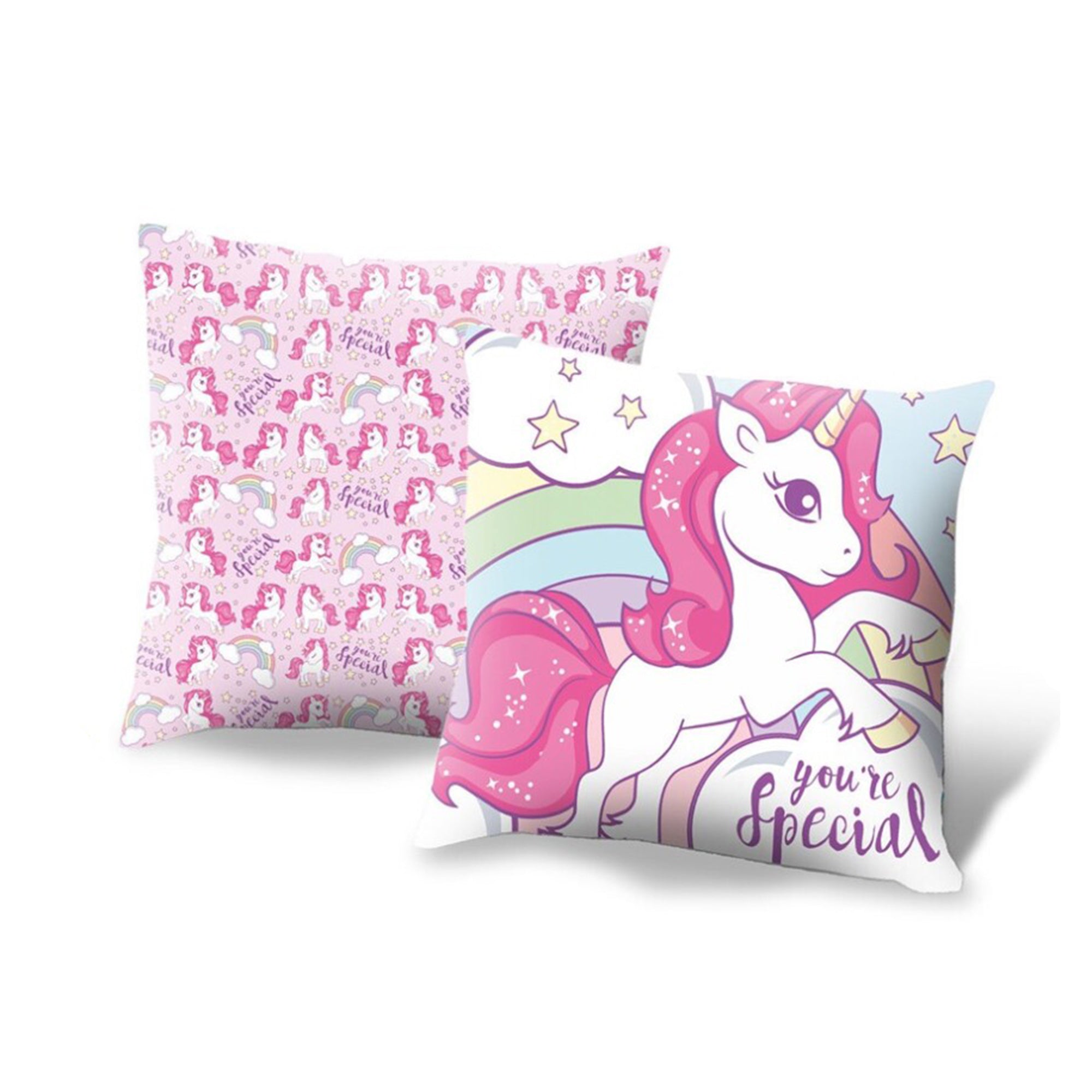 Cuscino ufficiale Unicorno originale 45x45 cm stampato cameretta bambini 1643