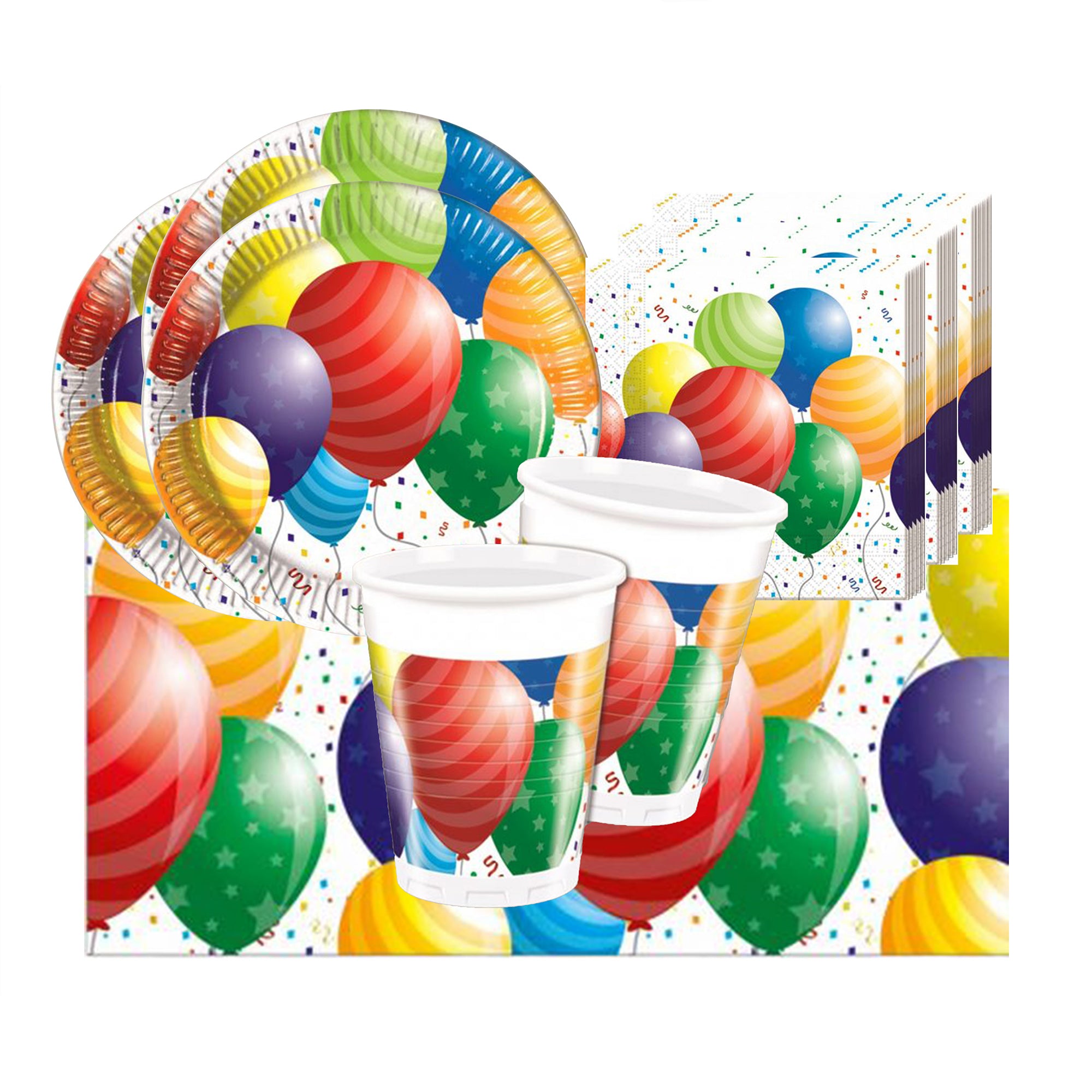 Kit party Balloons Celebration 24 persone bicchieri piatti palloni feste 1818