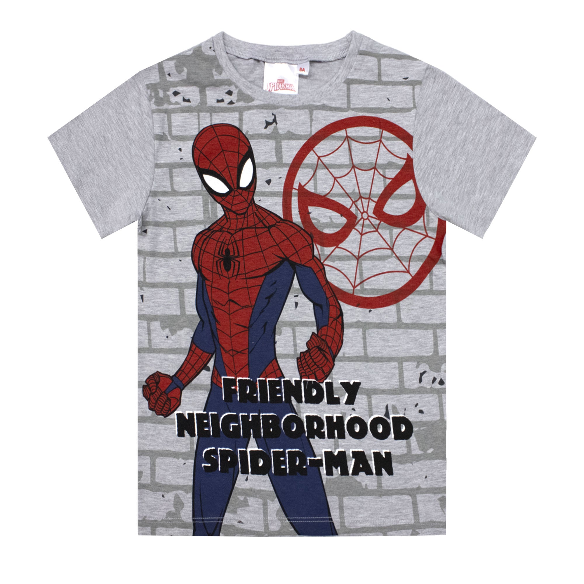 Maglietta Marvel Spiderman t-shirt in cotone stampata bambino da 3 a 8 anni 1830