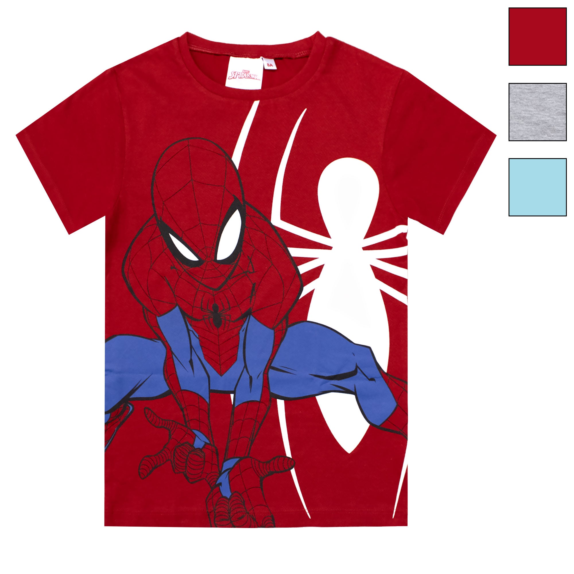 Maglietta Marvel Spiderman t-shirt in cotone stampata bambino da 3 a 8 anni 1830