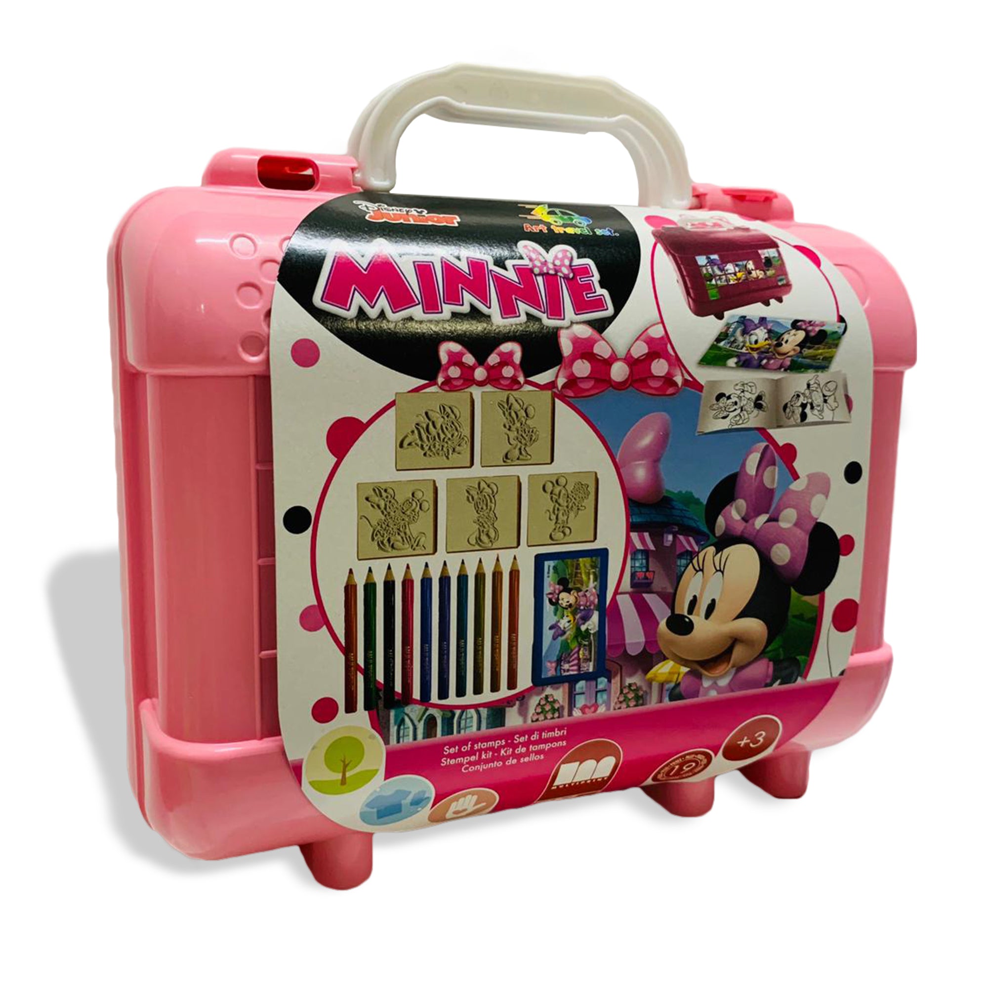 Set cancelleria valigetta ufficiale Disney Minnie con timbri bimbi 2653