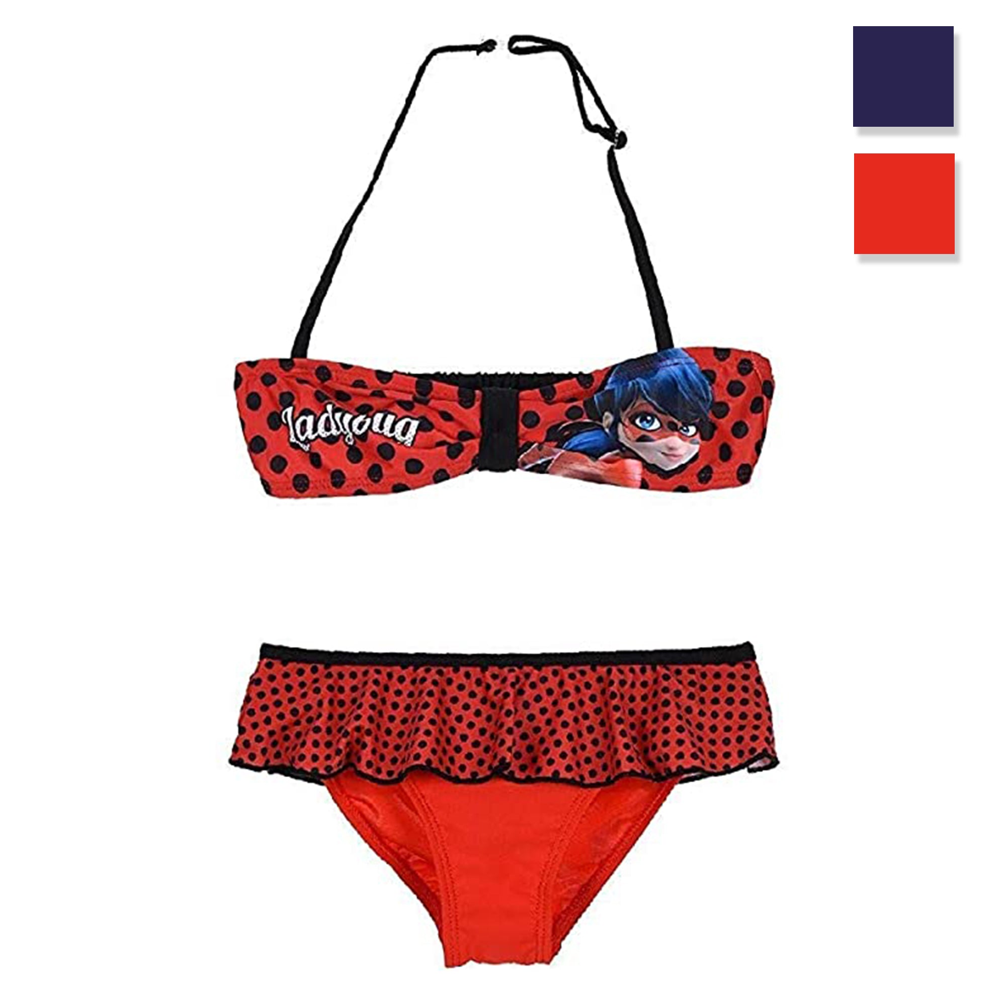 Costume 2 pezzi da mare ufficiale Miraculous Lady Bug per bambina piscina 3132