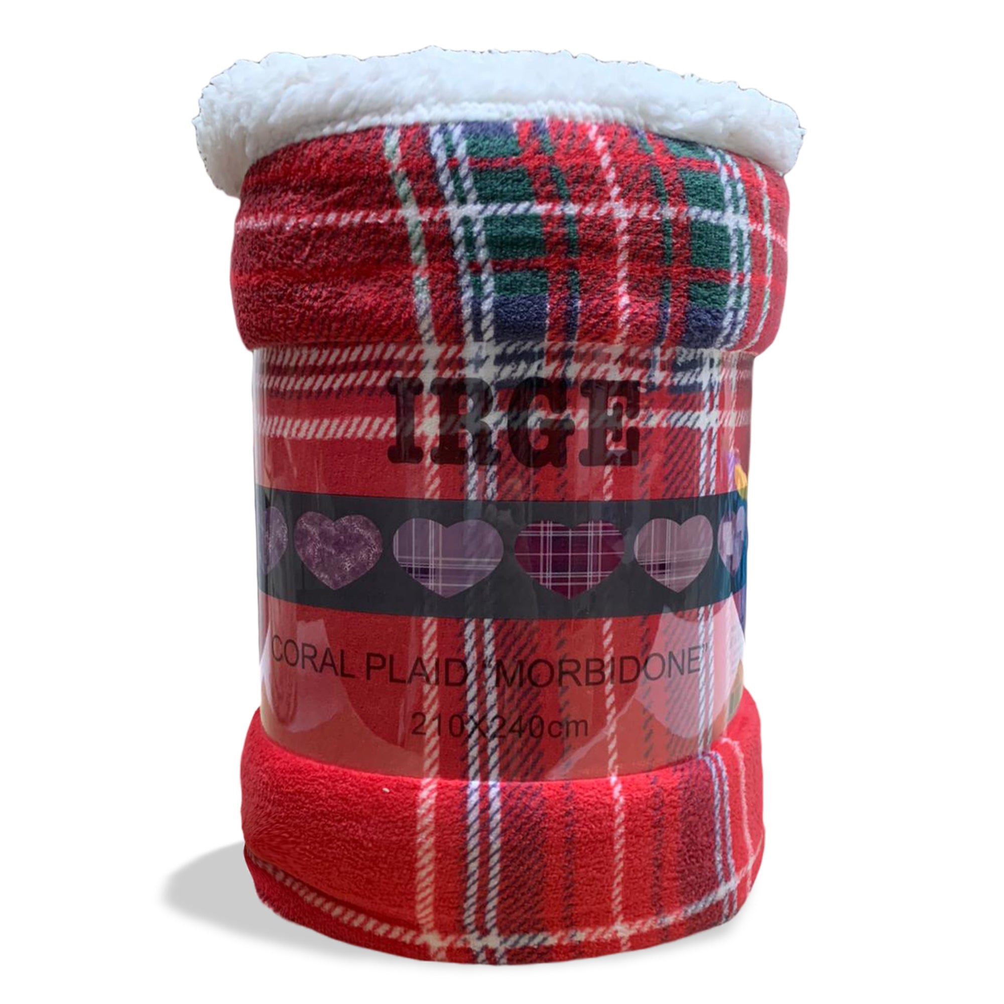 Plaid coperta Irge con ricciolino microfibra multifunzionale 210x240 cm 3520