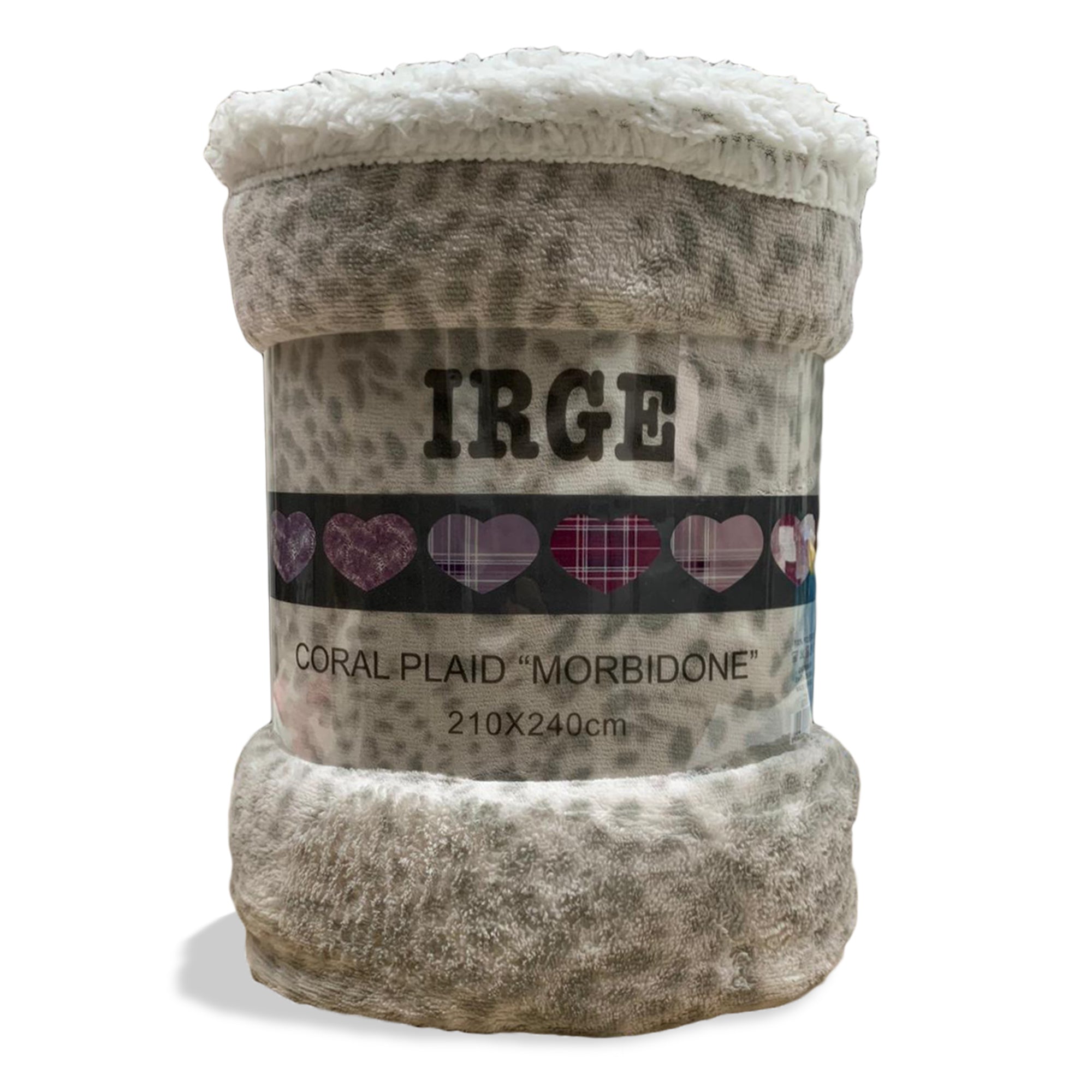 Plaid coperta Irge con ricciolino microfibra multifunzionale 210x240 cm 3520