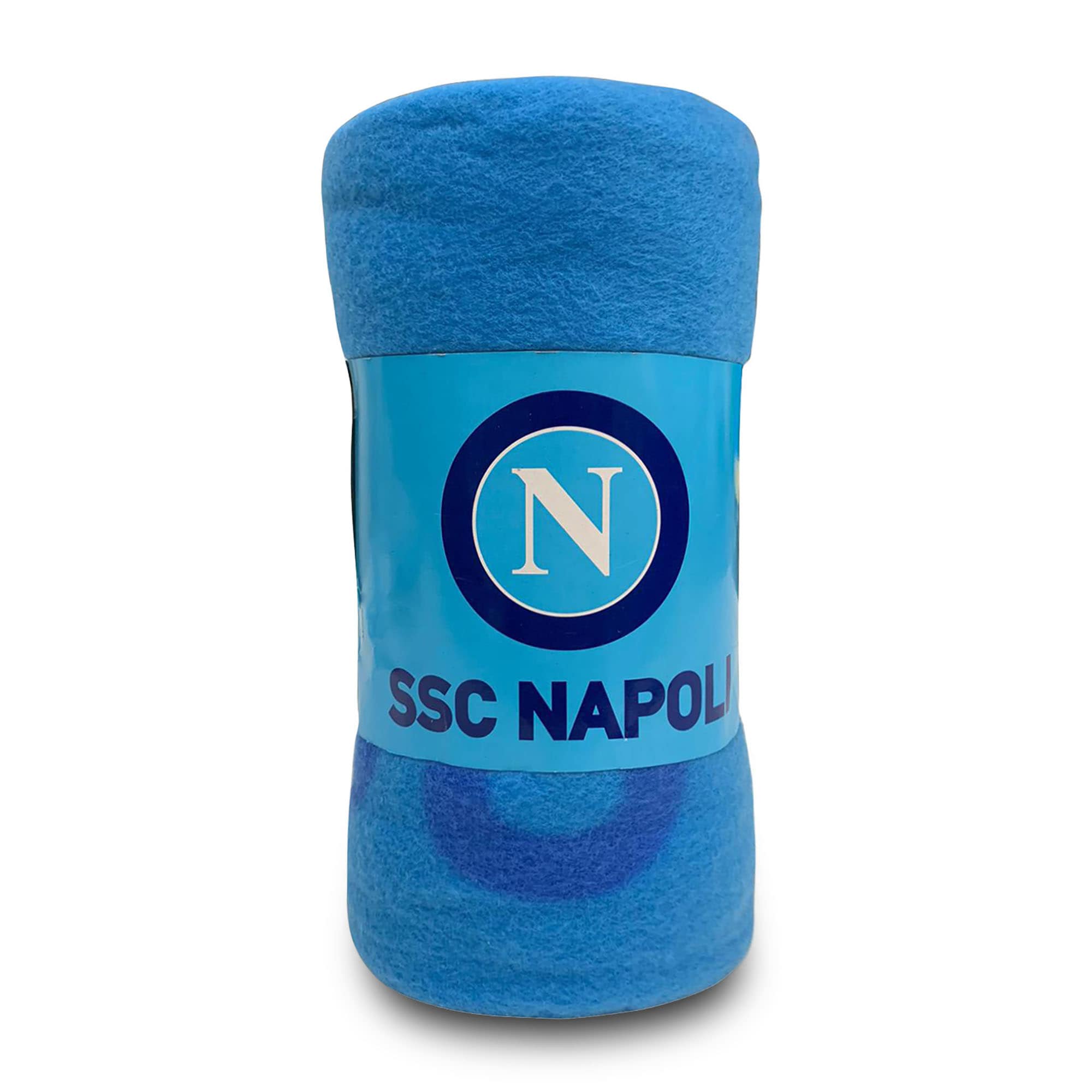 Plaid pile SSC Napoli ufficiale morbido coperta stampata logo scudetto 3917