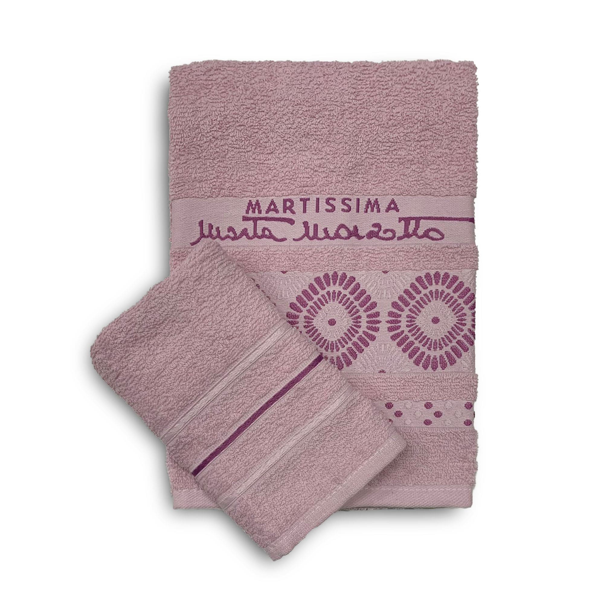 Set asciugamani bagno 1+1 in cotone viso e ospite Martissima Marta Marzotto 3934