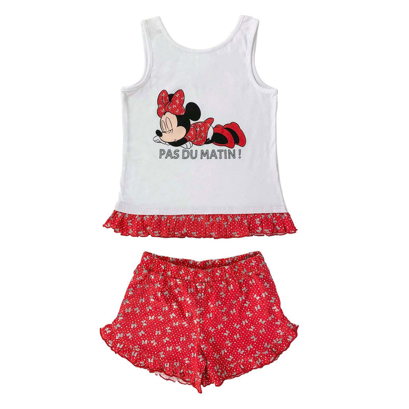 Pigiama bambina Disney Minnie completo canotta e shorts estivo cotone