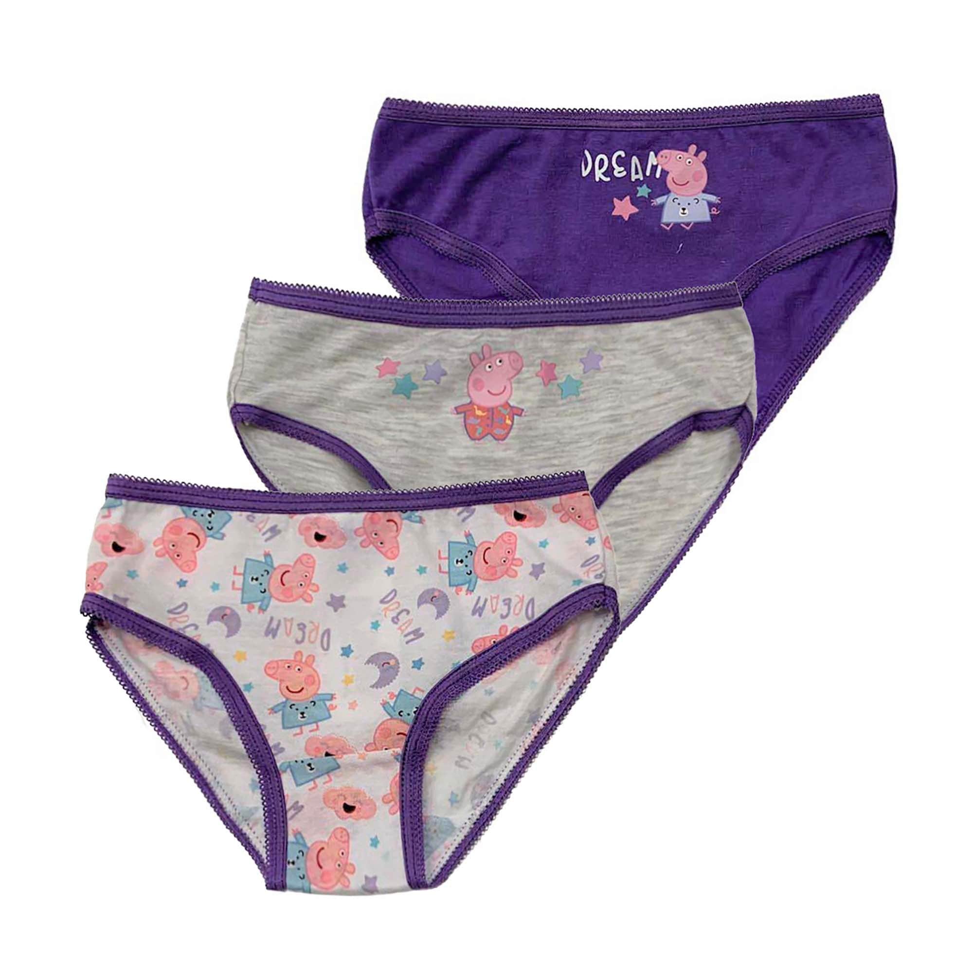 Slip 3 pezzi Peppa Pig bambina shorties mutandine intimo 4111