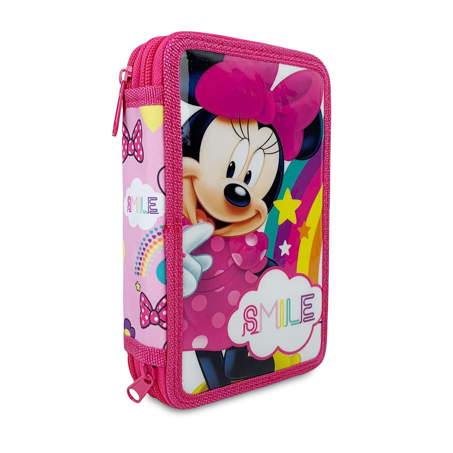 Astuccio borsello scuola Disney Minnie Mouse ufficiale colori 2 scomparti 4327