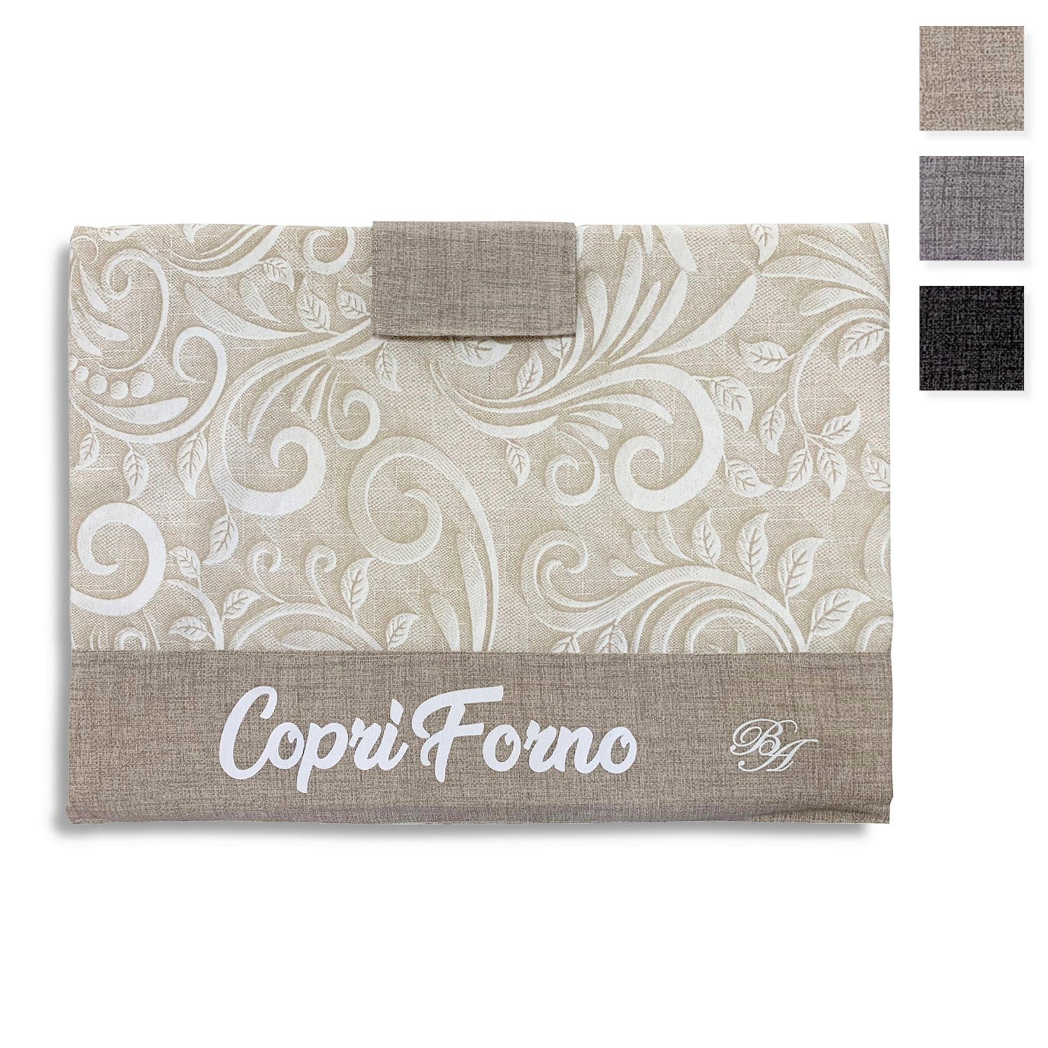 Copriforno cucina imbottito in fantasia foglie 47x35 BA Collection 4342