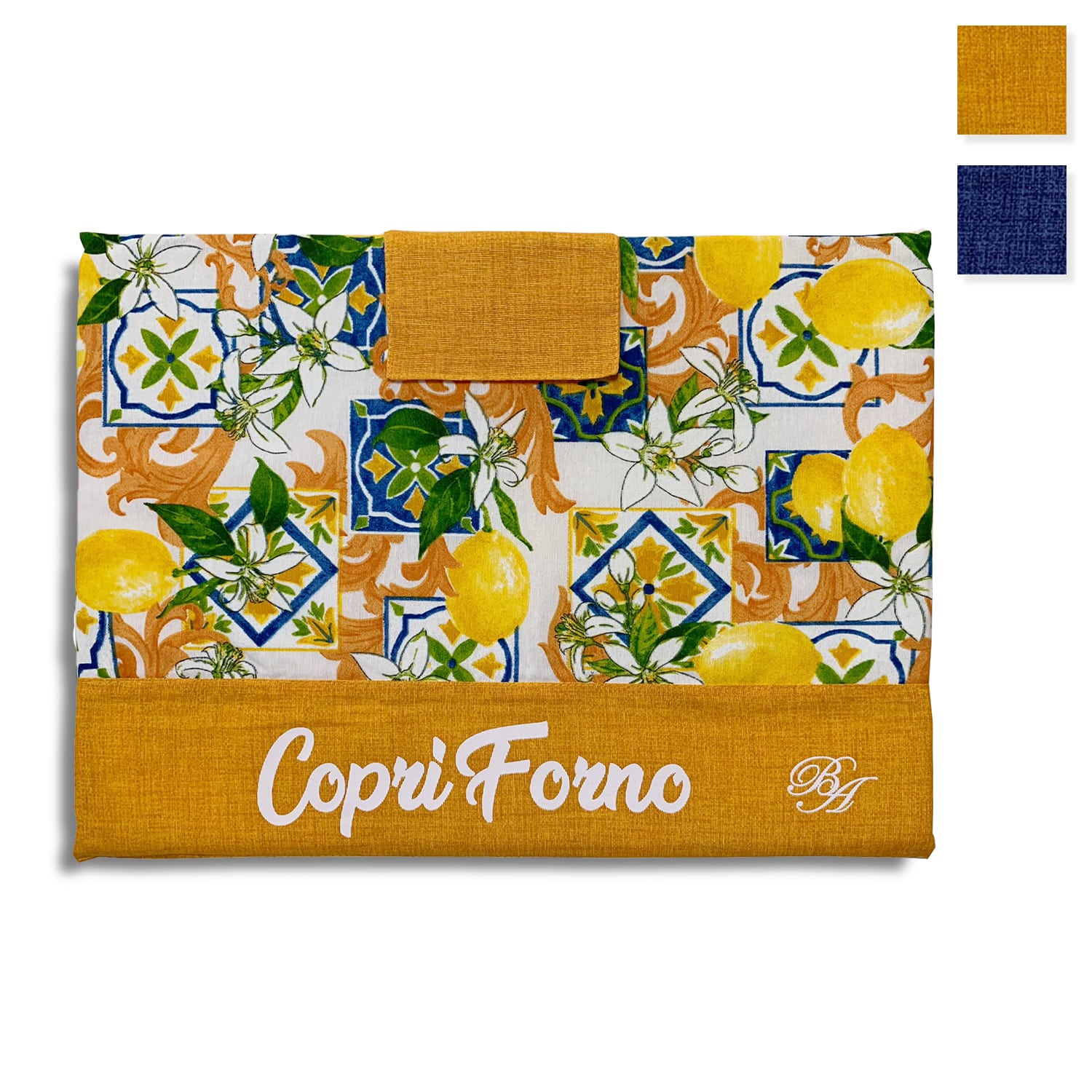 Copriforno cucina imbottito in fantasia vietrese 47x35 BA Collection 4345