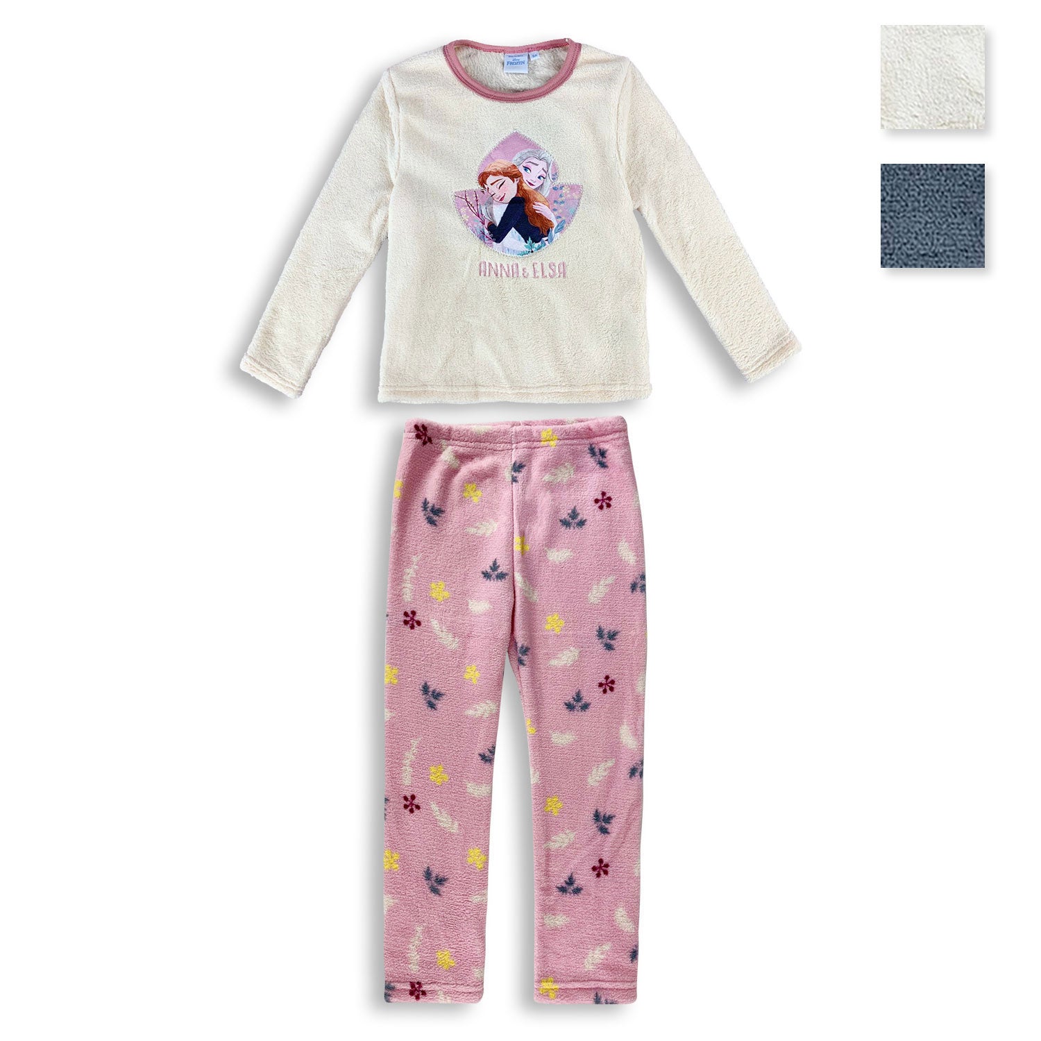 Pigiama Disney Frozen invernale bimba in pile ufficiale con ricamo bambina 4600