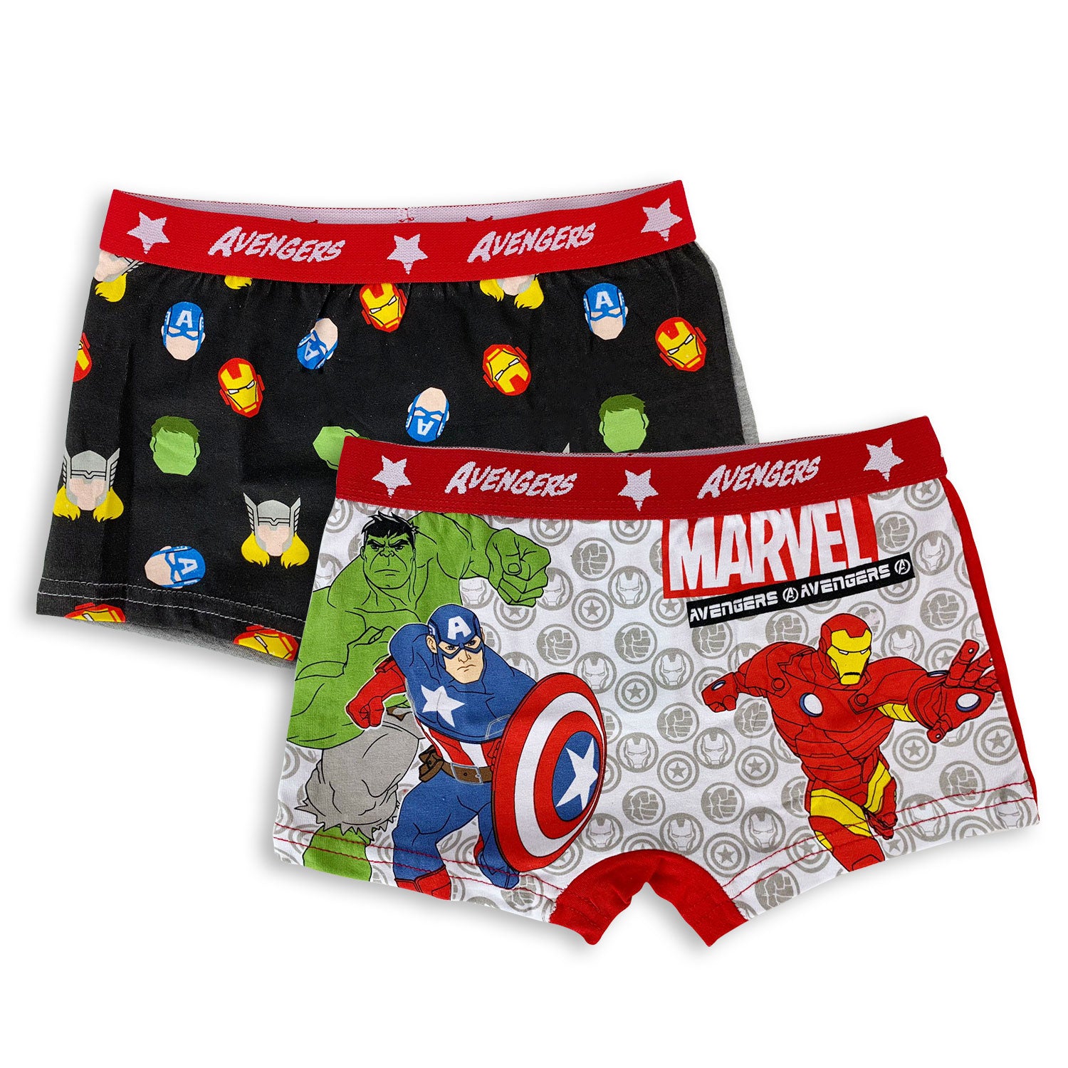 Set 2 Boxer Marvel Avengers ufficiale bambino shorties mutandine intimo 4658