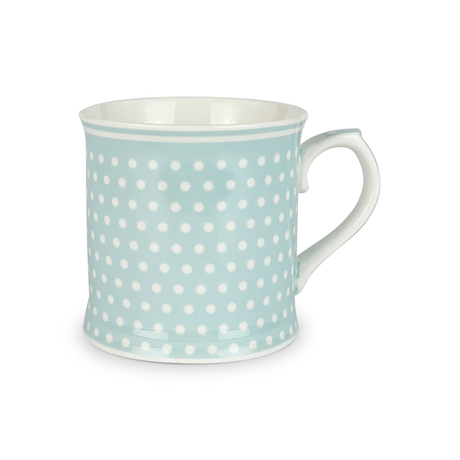 Isabelle Rose porcelain mug Shabby chic style with polka dots with handle  380ml 5142