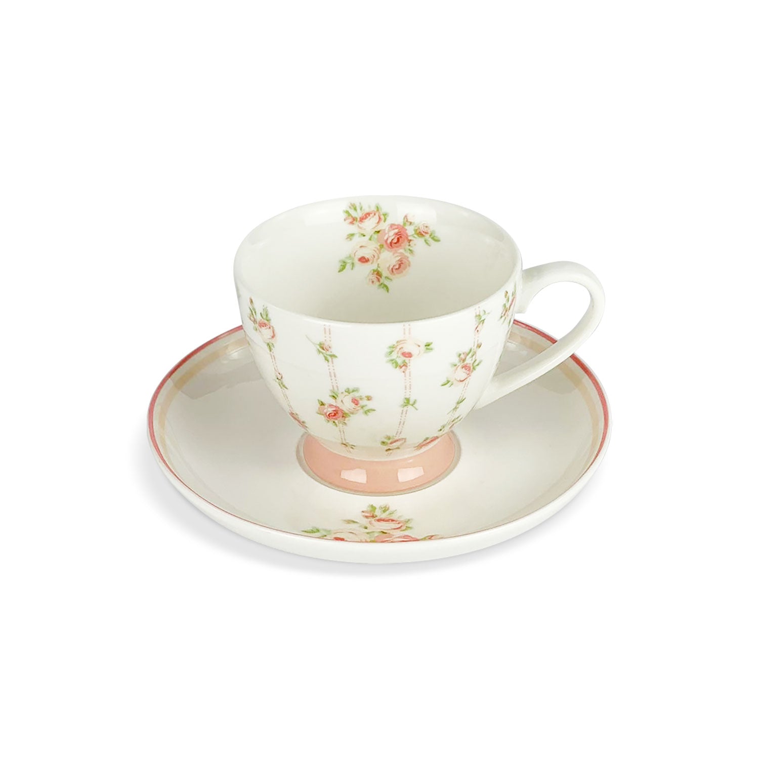 Tazza in porcellana con piattino Nuvole di Stoffa retrò Shabby chic Annette 5215