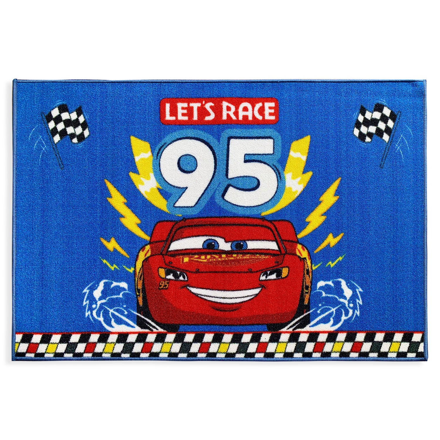 Tappeto antiscivolo cameretta bambini Disney Cars Saetta mcqueen 80x120 cm 5436