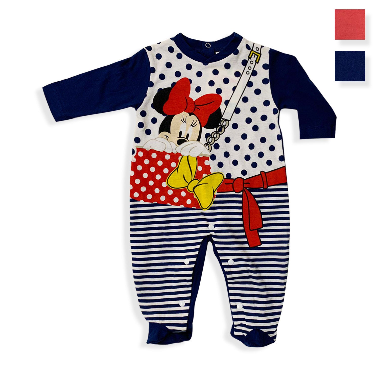 Tutina Disney Pagliaccetto neonato Minnie Mouse in cotone leggero bimba 5503