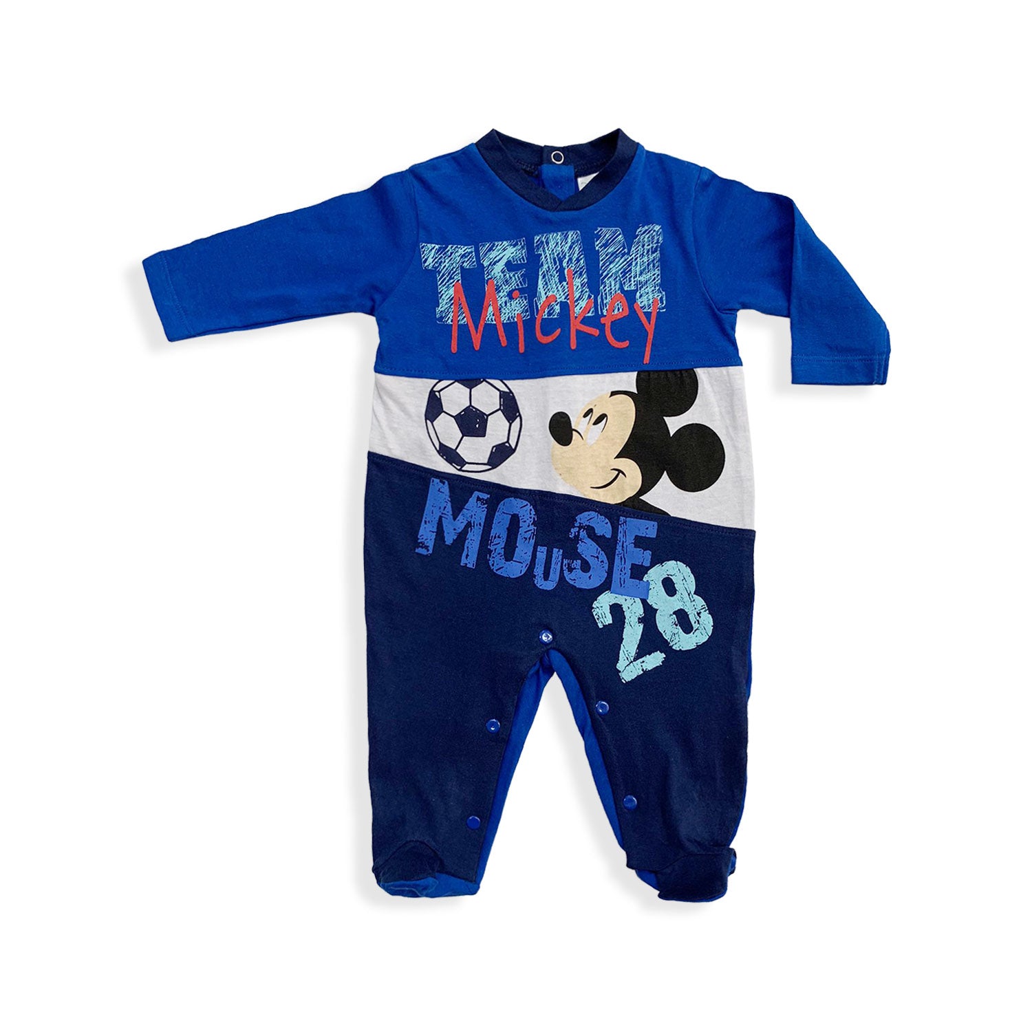 Tutina Disney Pagliaccetto neonato Mickey Mouse in cotone leggero bimbo 5515