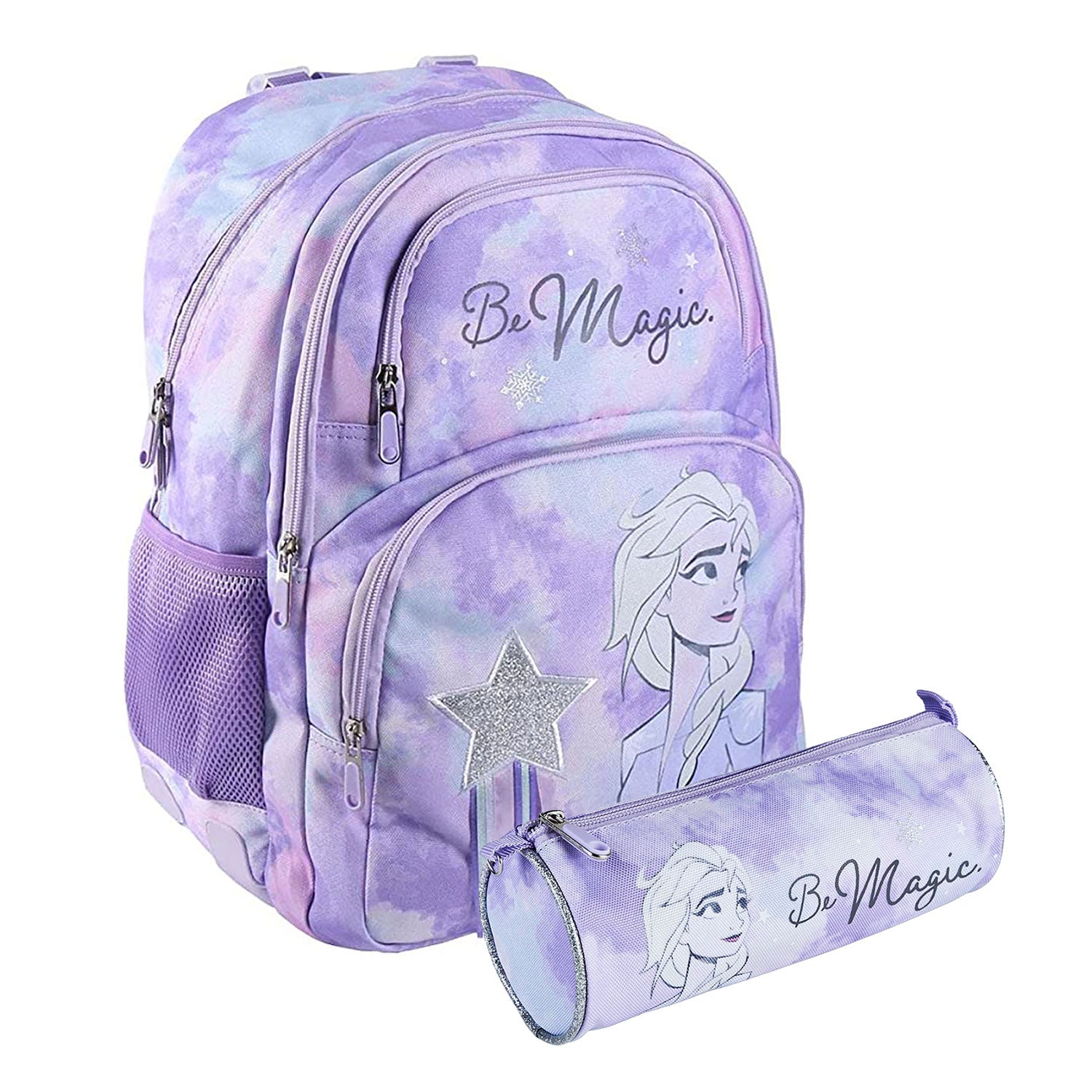 Zaino e astuccio Disney Frozen zainetto Elsa con bretelle bambina scuola 5544