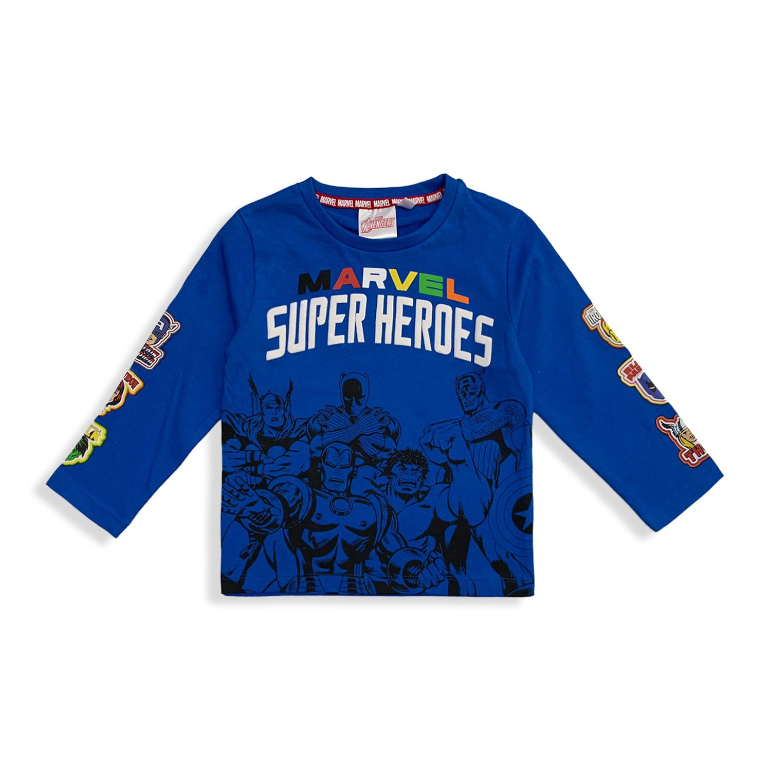 Maglia Marvel Avengers maglietta bambino maniche lunghe in cotone ufficiale 5561