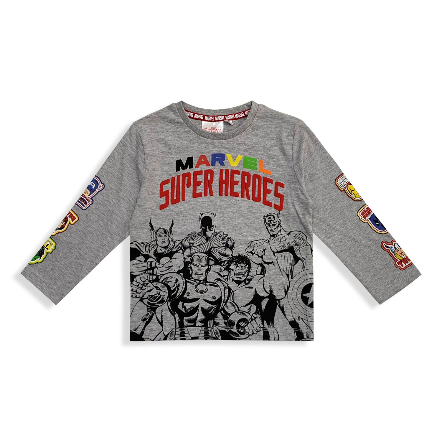 Maglia Marvel Avengers maglietta bambino maniche lunghe in cotone ufficiale 5561