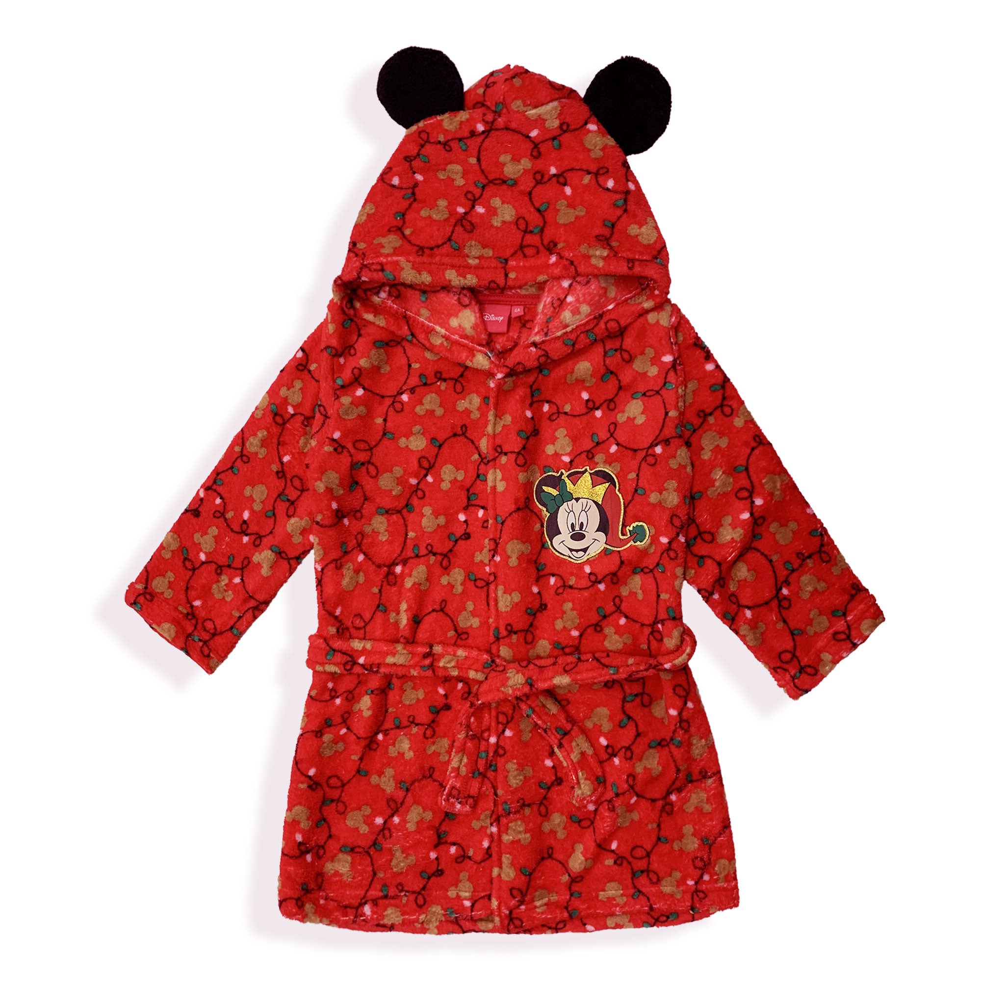 Vestaglia bambina natalizia Disney Minnie Mouse in pile con cappuccio 5927