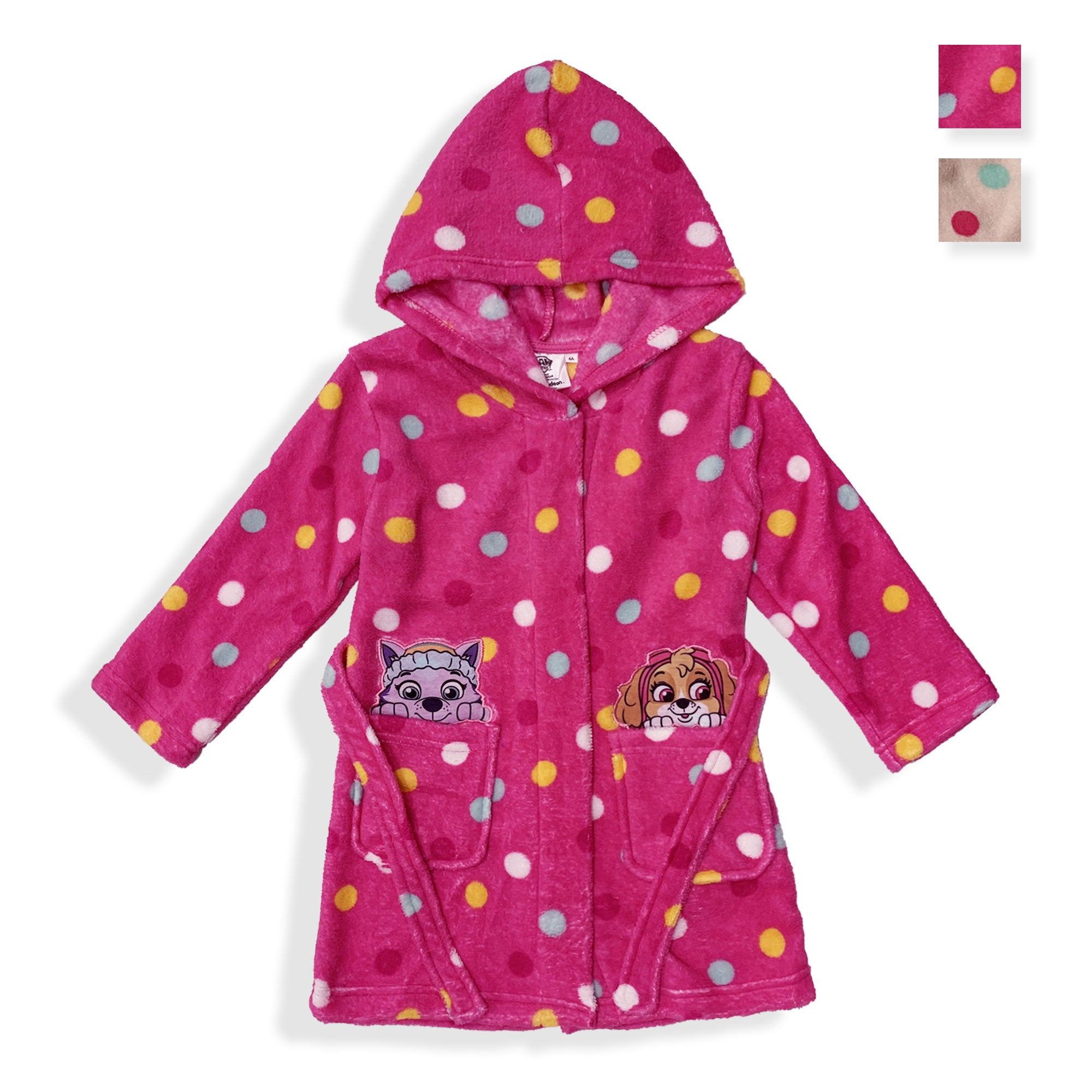 Vestaglia bambina Paw Patrol in pile con cappuccio ricamo e tasche 5928