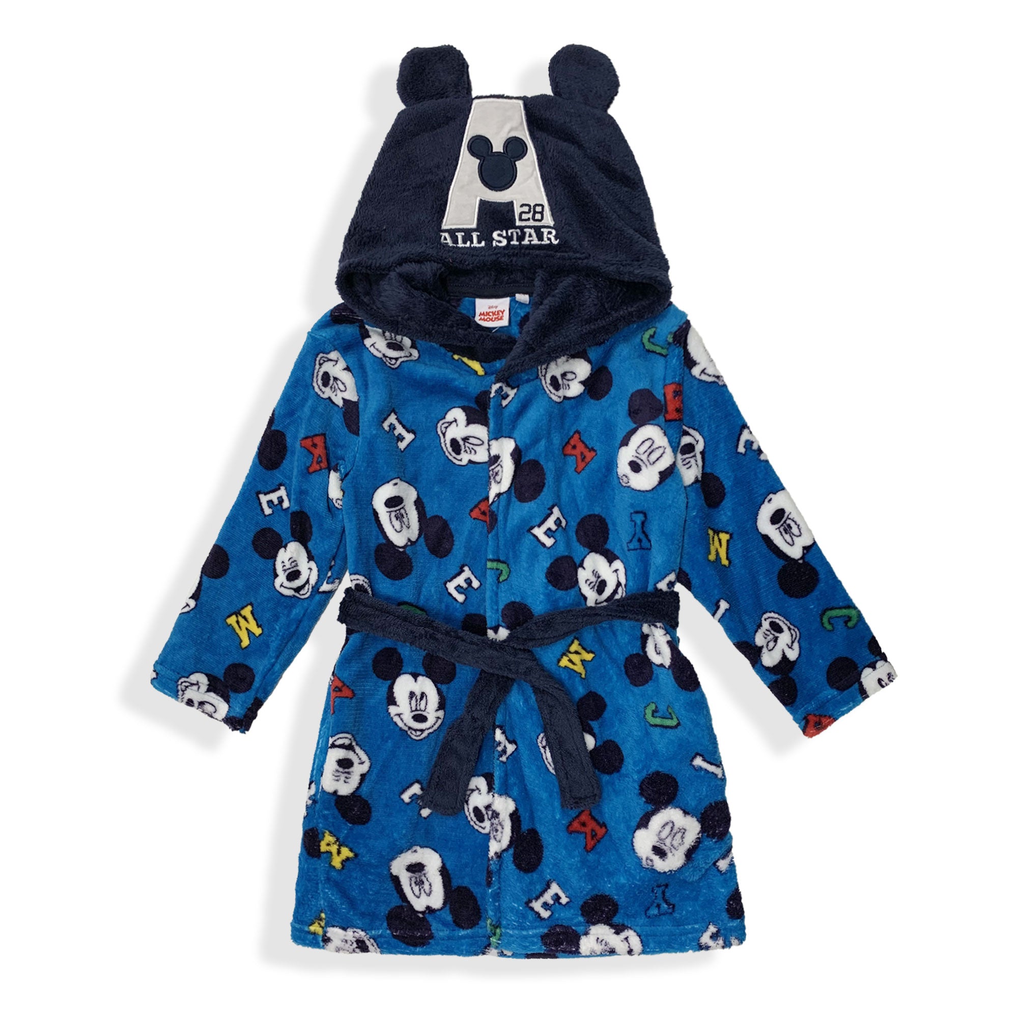 Vestaglia bambino Disney Mickey Mouse in pile con cappuccio orecchie 5930