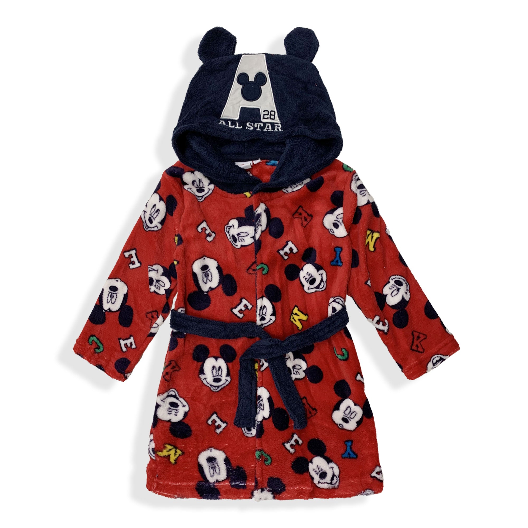 Vestaglia bambino Disney Mickey Mouse in pile con cappuccio orecchie 5930