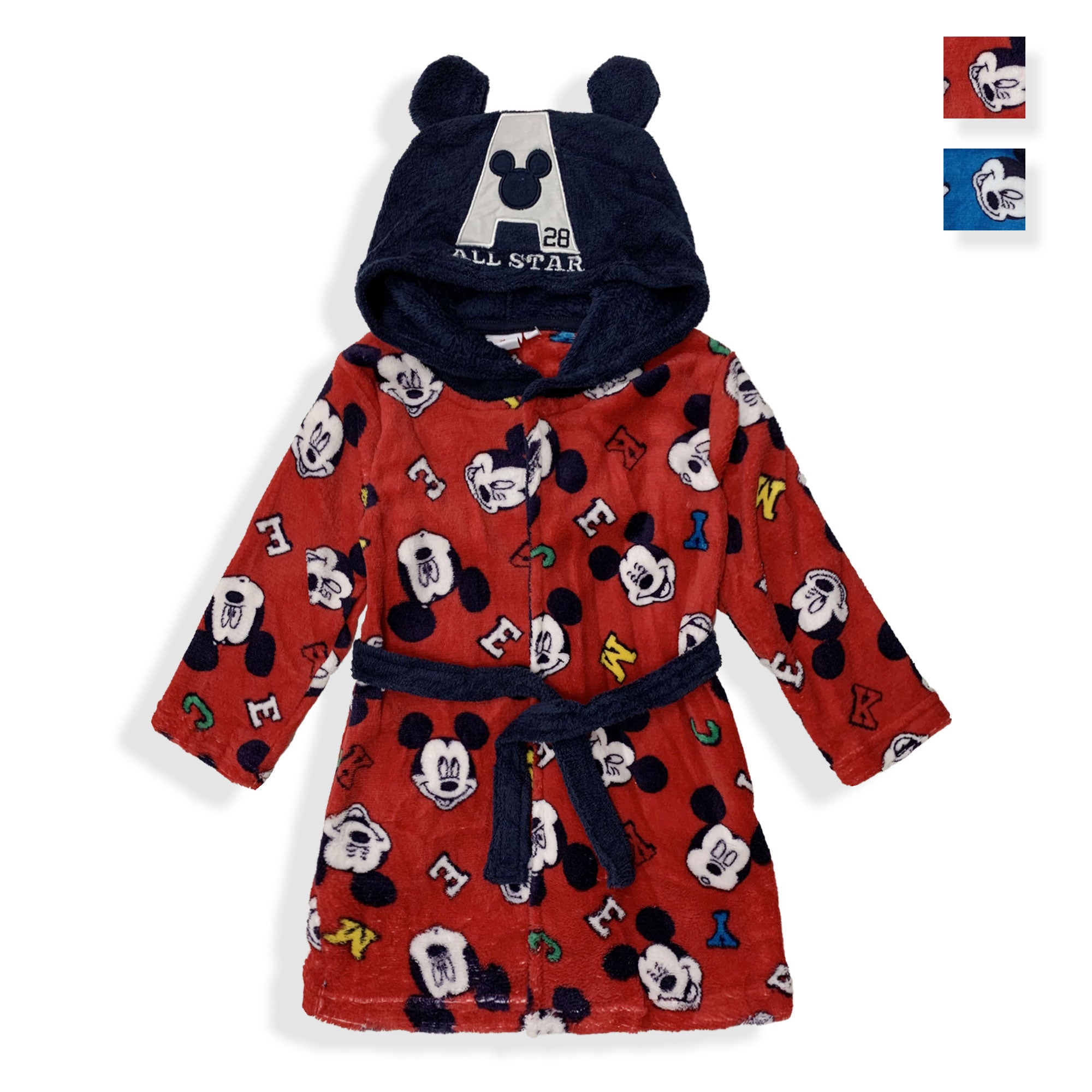 Vestaglia bambino Disney Mickey Mouse in pile con cappuccio orecchie 5930