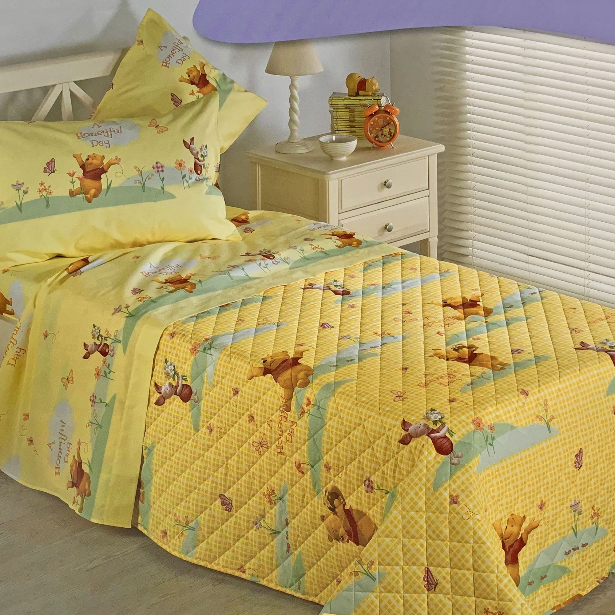 Copriletto trapuntato Disney Winnie the Pooh Caleffi 1 posto e mezzo cotone 5949