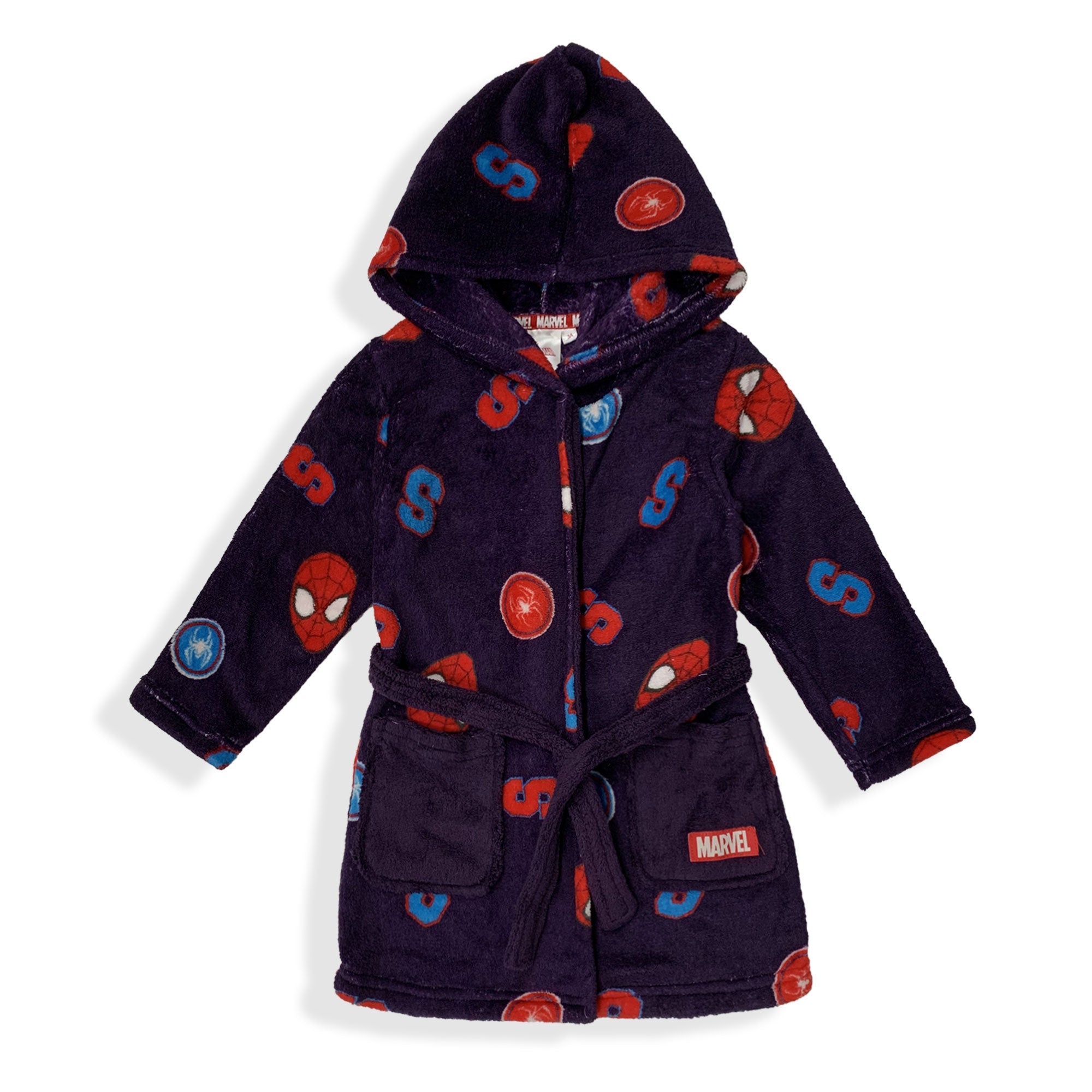 Vestaglia bambino Marvel Spiderman in pile con cappuccio bimbo Spider Man 5953