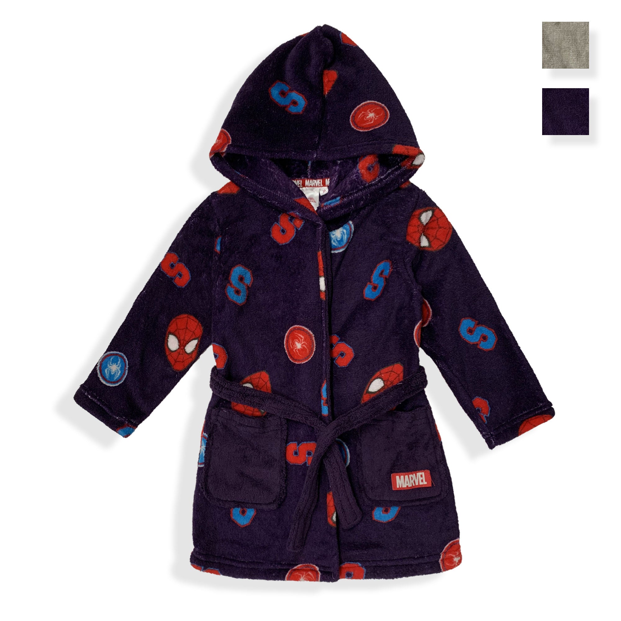 Vestaglia bambino Marvel Spiderman in pile con cappuccio bimbo Spider Man 5953