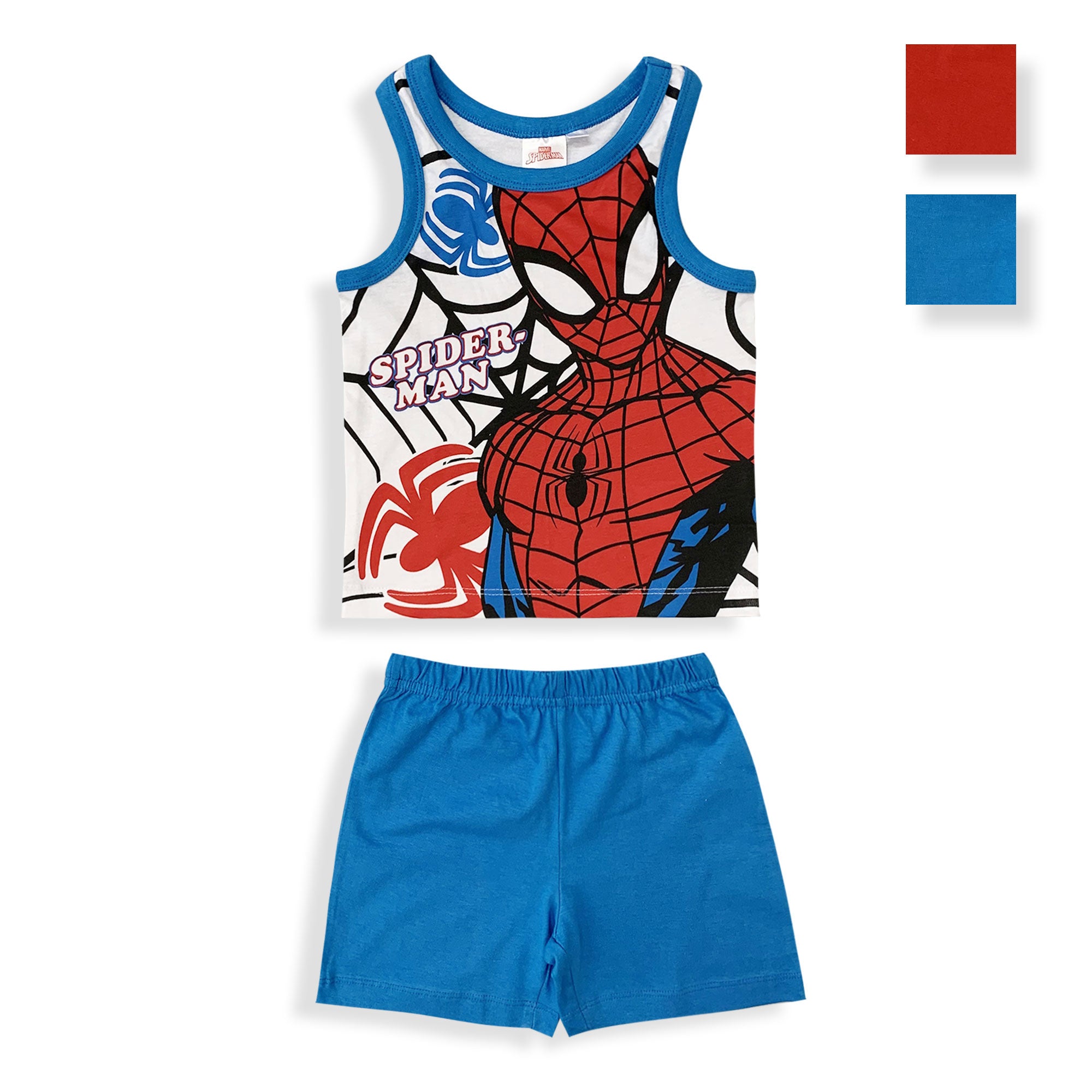 Pigiama bambino Marvel Spiderman canotta in puro cotone