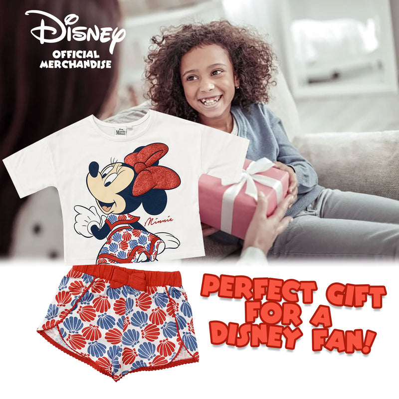 Completo bambina Disney Minnie Mouse estivo in puro cotone