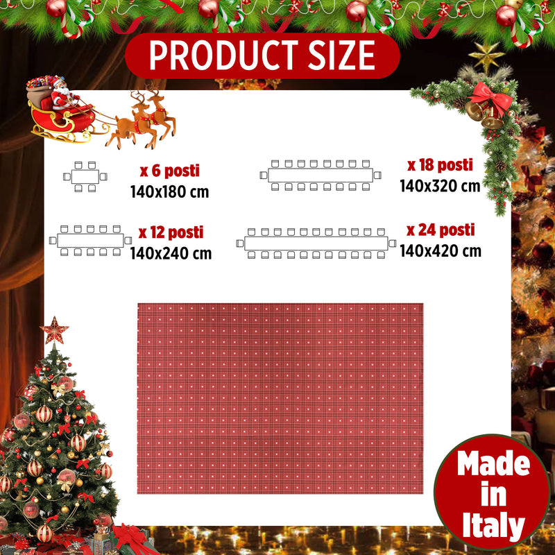 Nuvole di Stoffa tablecloth cm.140x320 Christmas Time collection