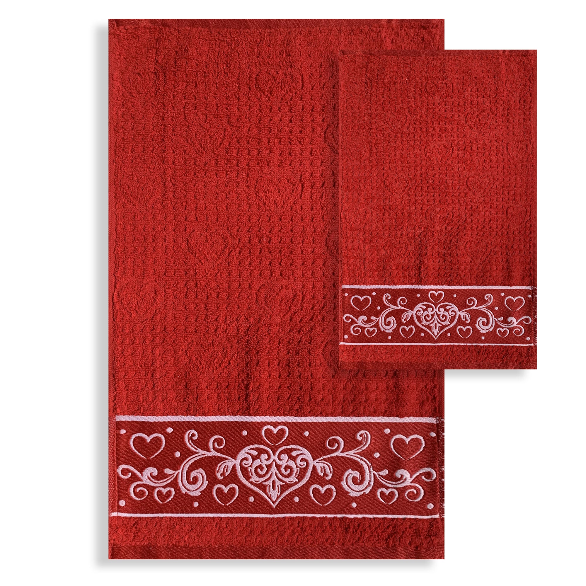 Asciugamani natalizi 1+1 Sommaruga in spugna Jacquard Decoro Natale Jolly 6431