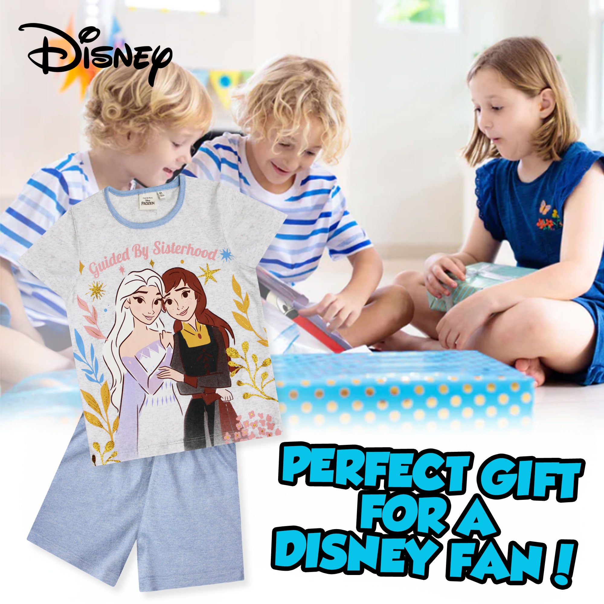 Pigiama bambina Disney Frozen t shirt pantalone corto estivo