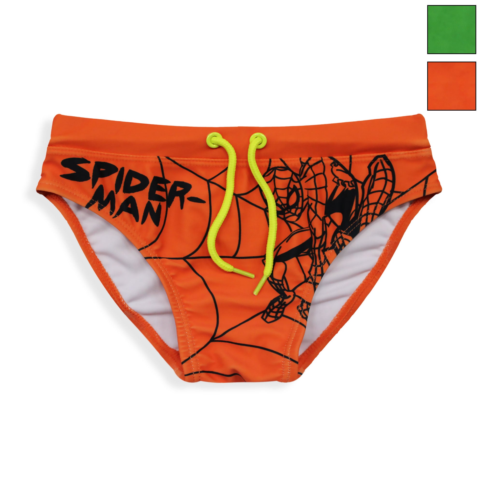 Costume da bagno bambino Marvel Spiderman mutandina slip fluo mare bimbo 6631