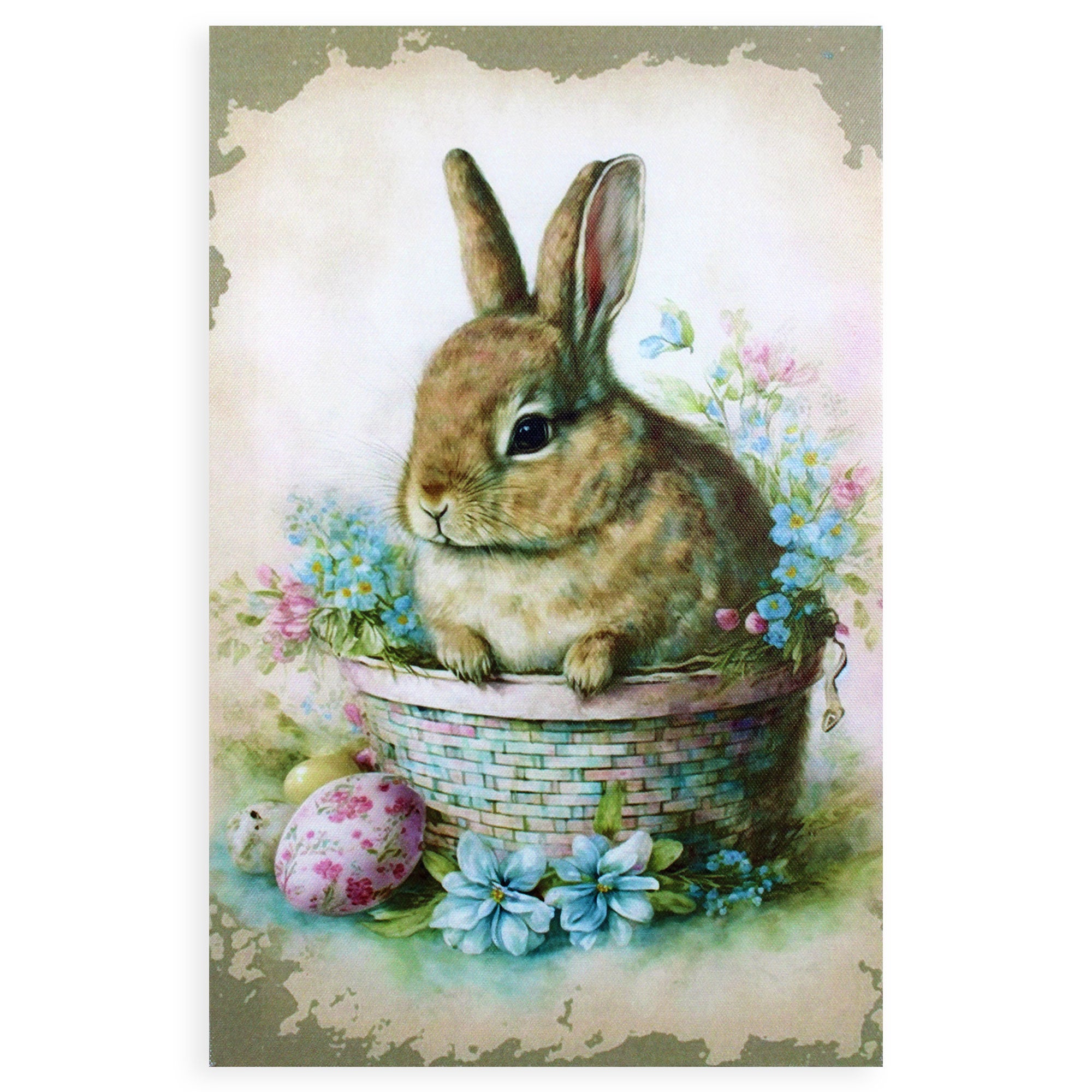 Quadro pasquale da appendere Decorazione Pasqua Nuvole di Stoffa Bunny 6650