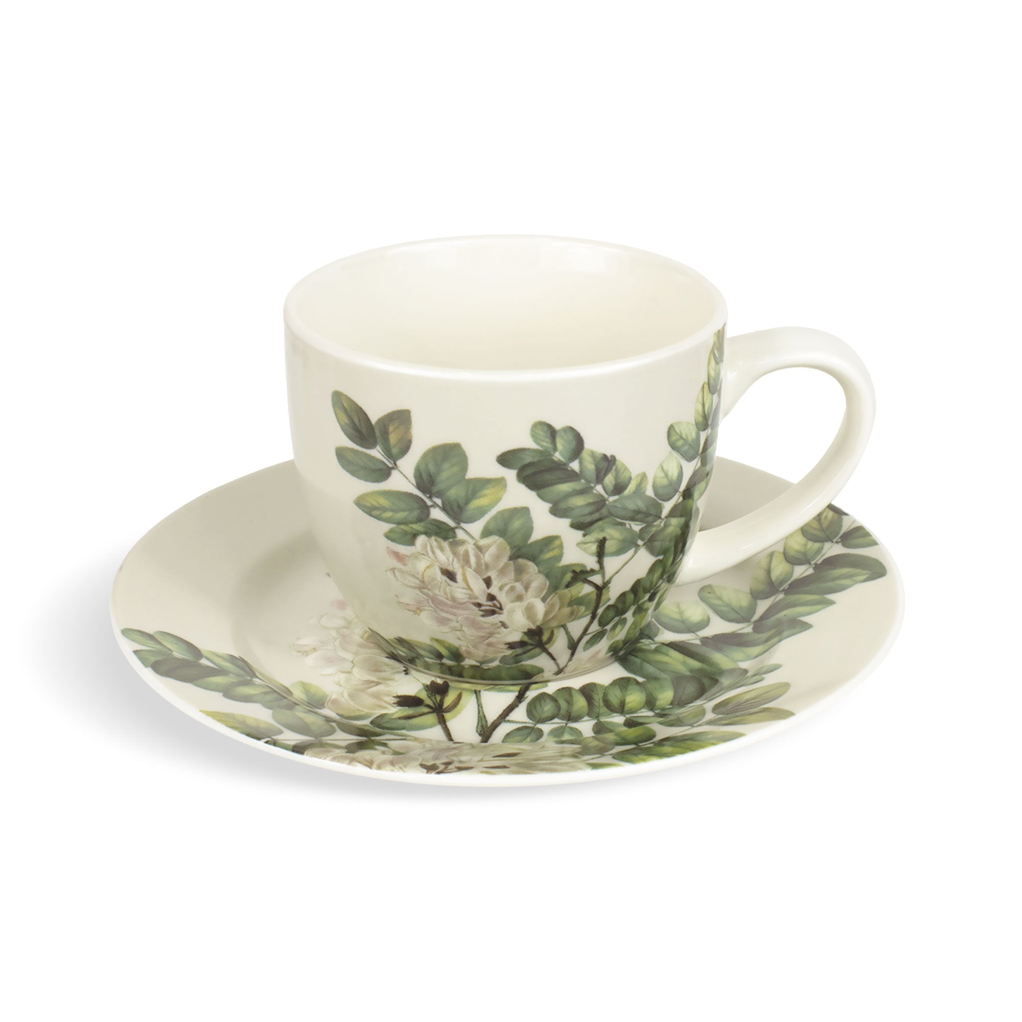 Tazza con piattino Natural Chic porcellana Nuvole di Stoffa Herbarium 230ml 6677