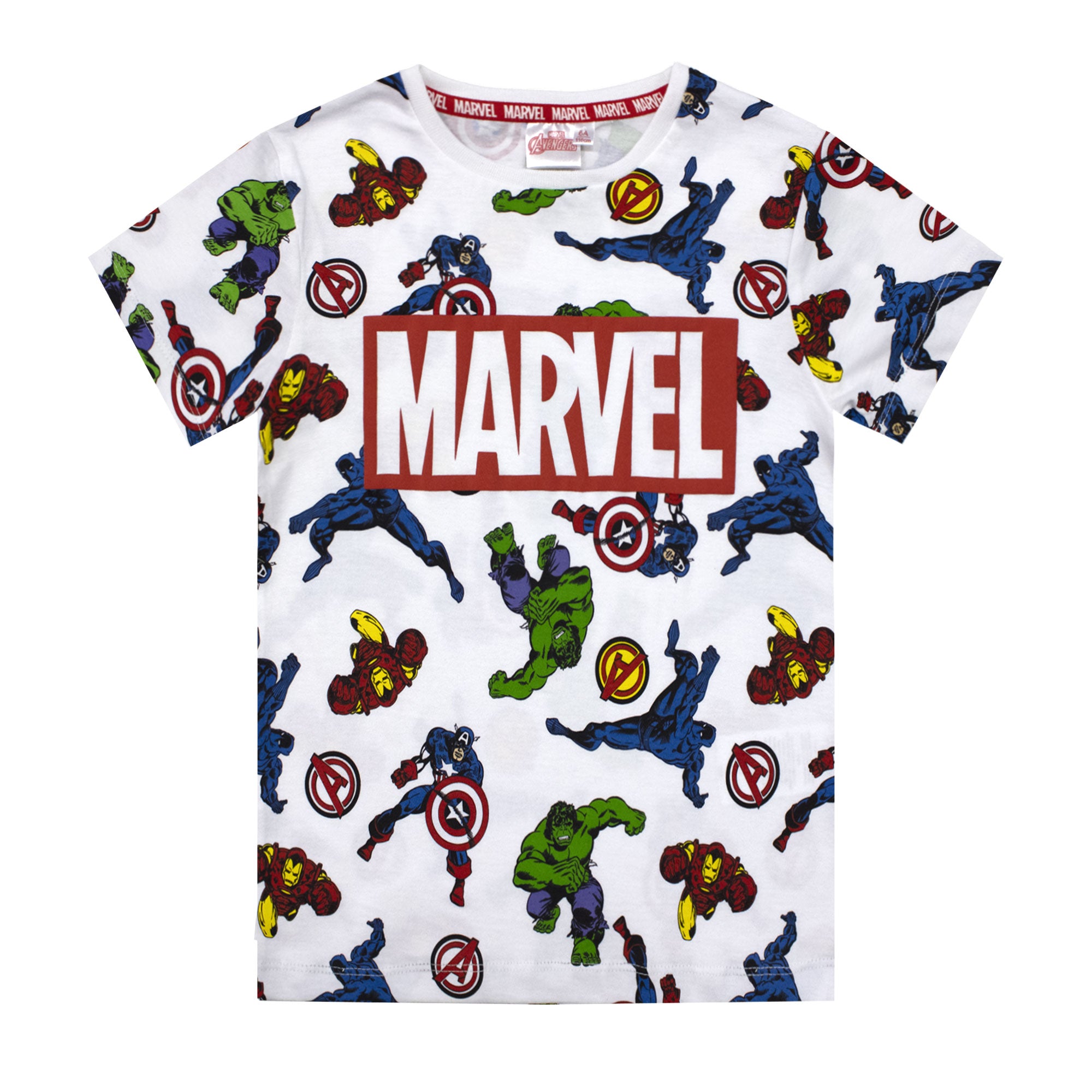 Marvel Avengers t shirt for children with short sleeves in cotton 6785 Blue 4 years