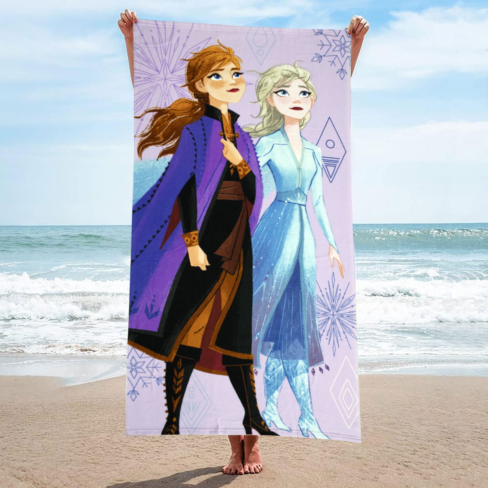 Telo mare Disney Frozen in microfibra 70x137cm asciugamano piscina 6809