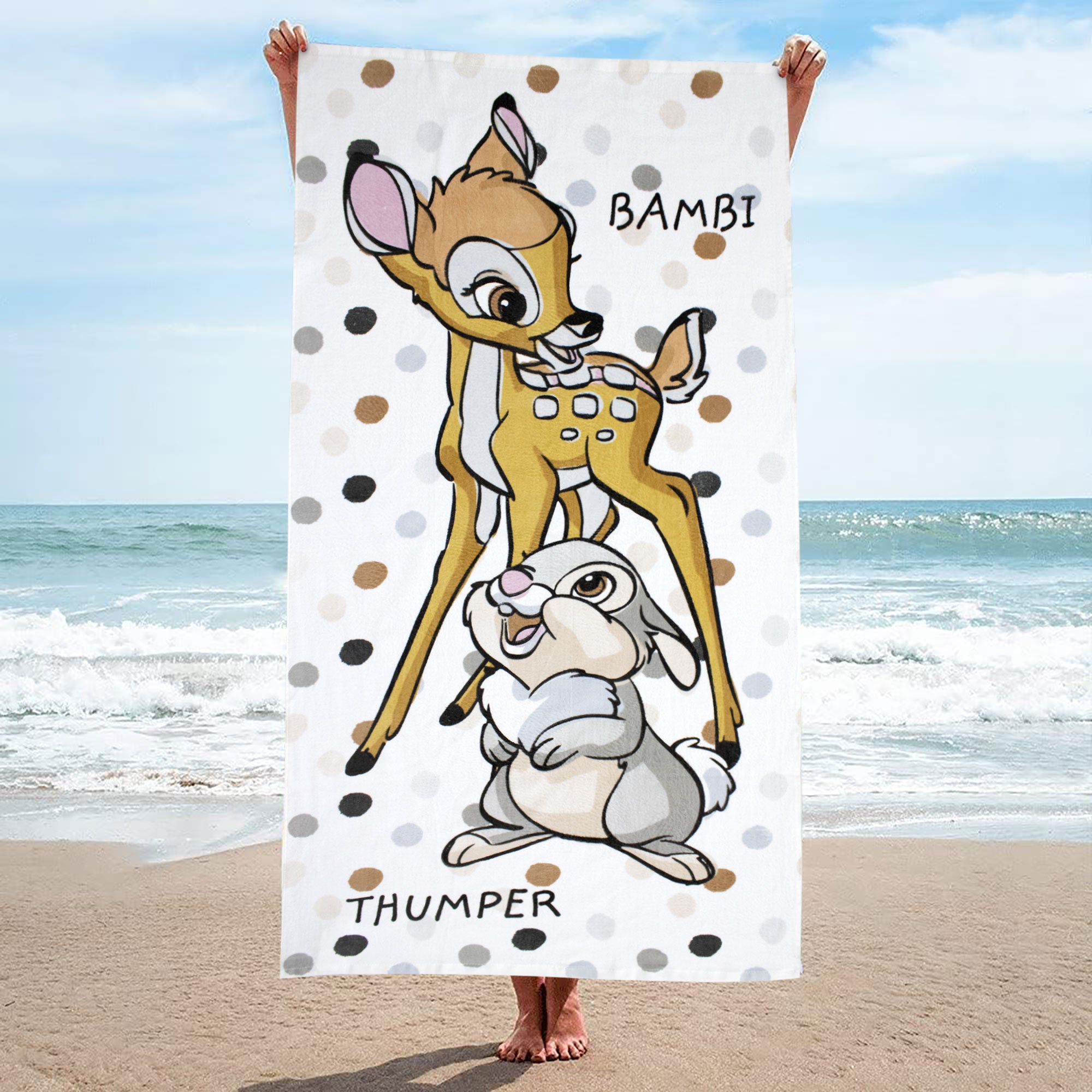 Telo mare Disney Bambi in cotone 70x140cm asciugamano piscina 6810