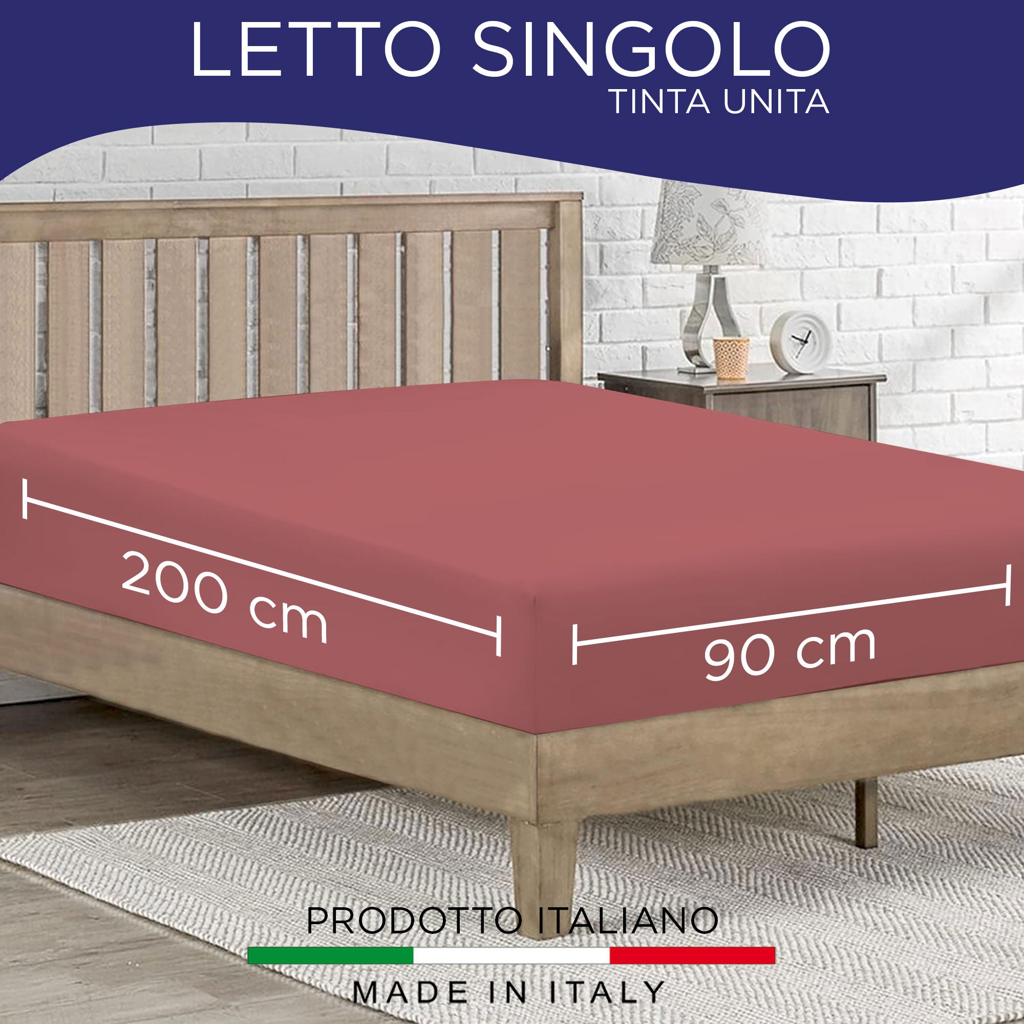 Lenzuolo sotto con angoli elasticizzati singolo in tinta unita 6861