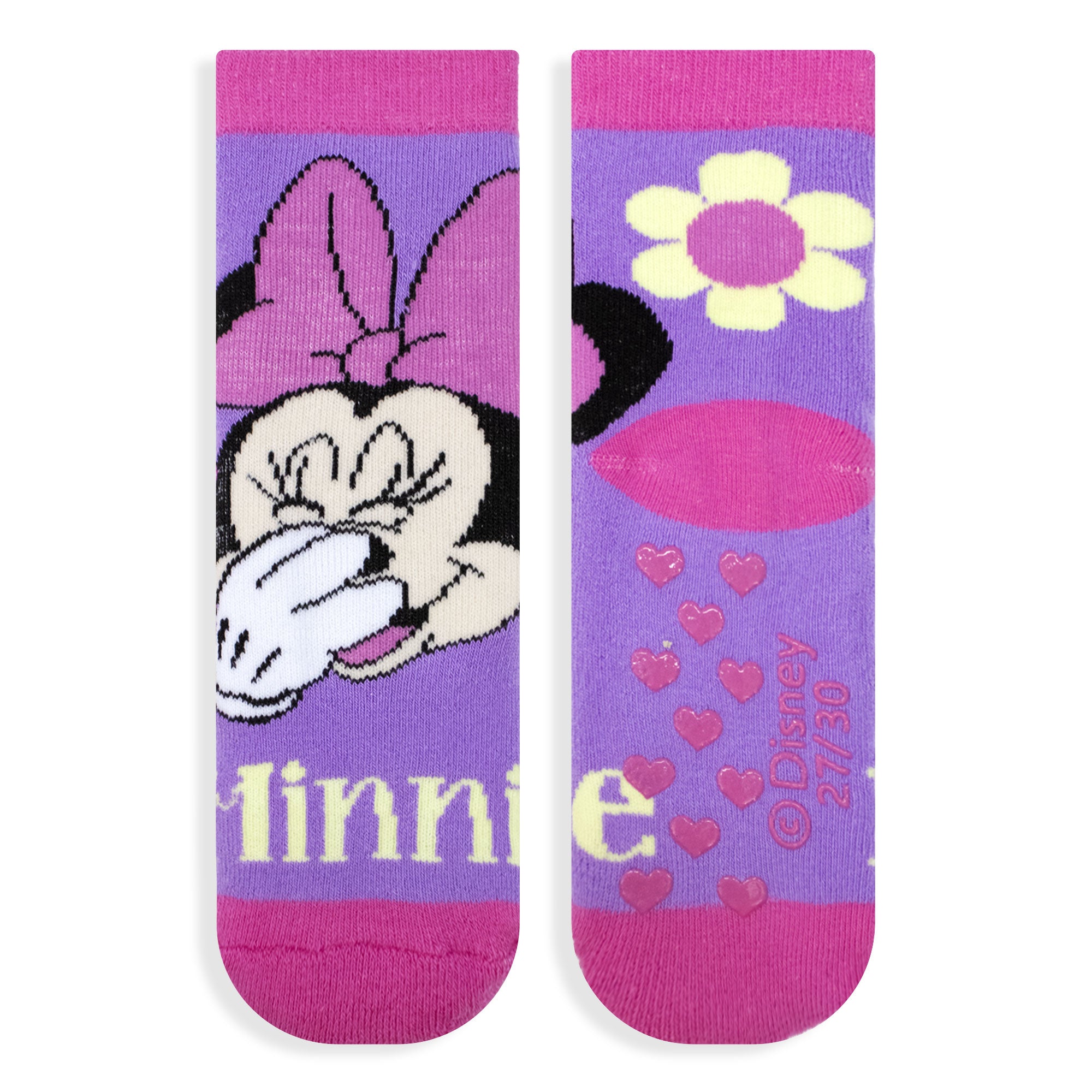 Calzini antiscivolo bambina Disney Minnie Mouse in spugna cotone invernale 6875