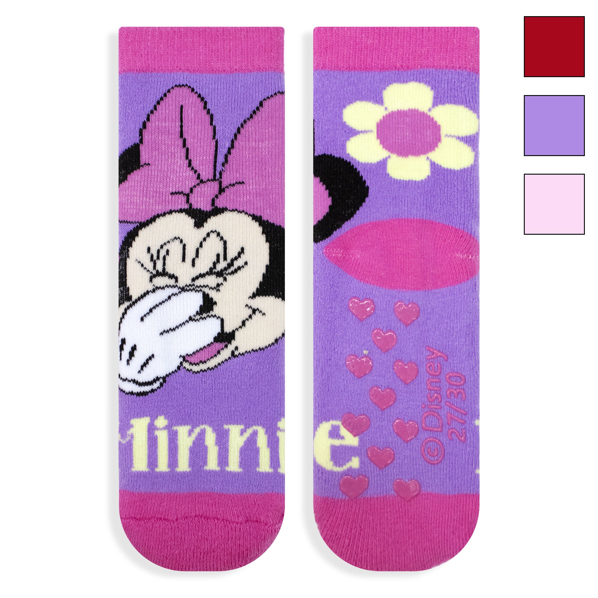 Calzini antiscivolo bambina Disney Minnie Mouse in spugna cotone invernale 6875