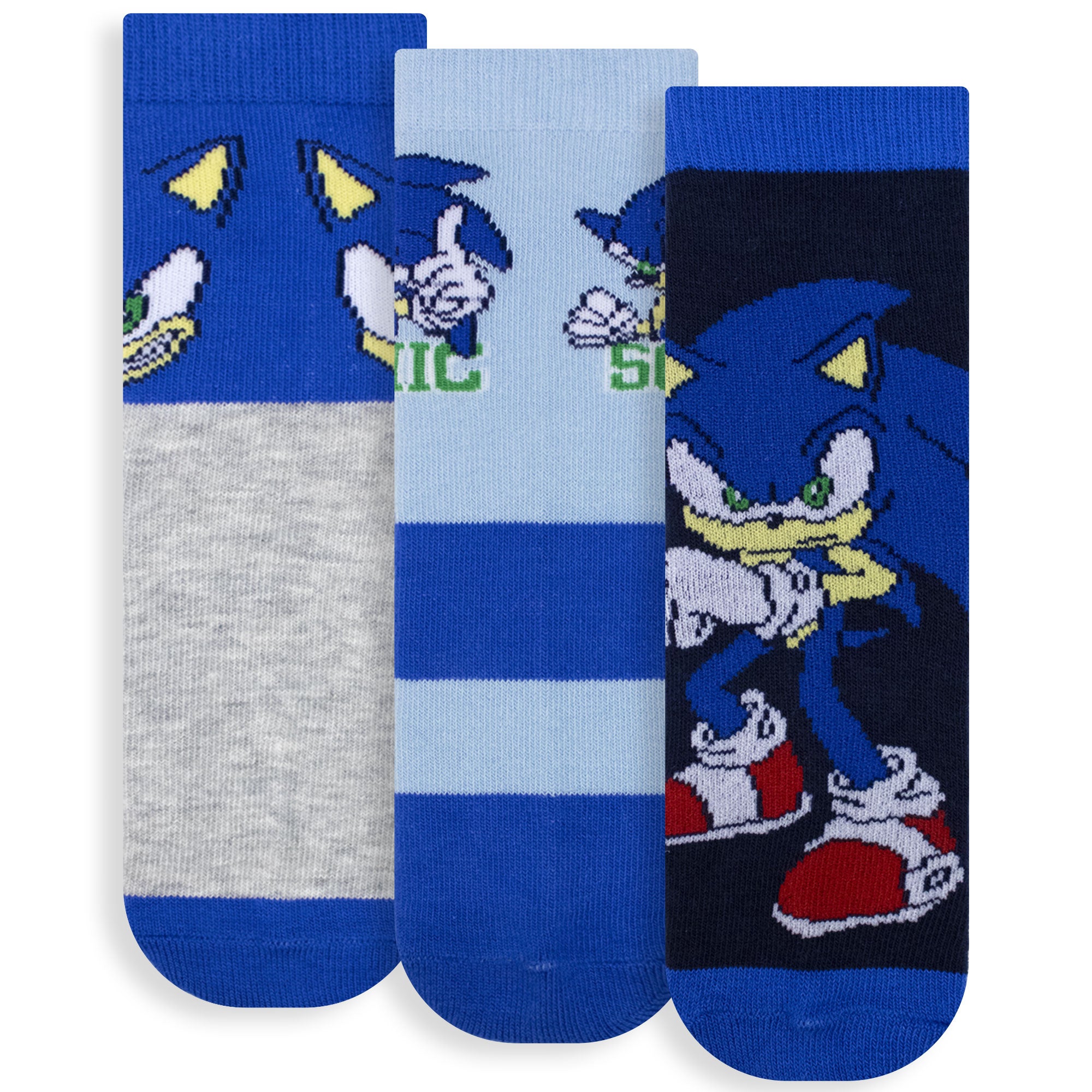 Calzini per bambino Sonic The Hedgehog set 3 paia in caldo cotone 6882