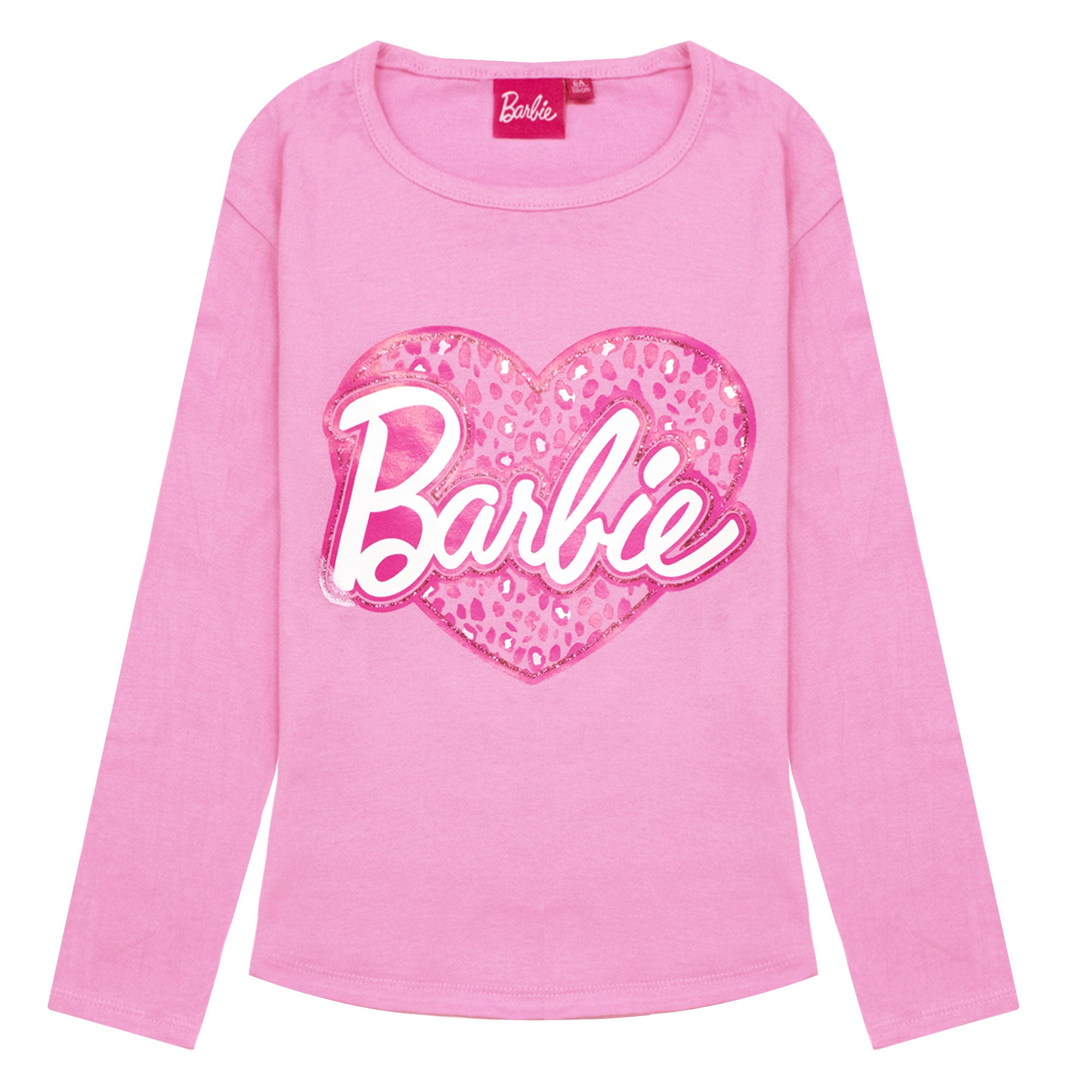 Maglietta Barbie per bambina maglia maniche lunghe in cotone 6883